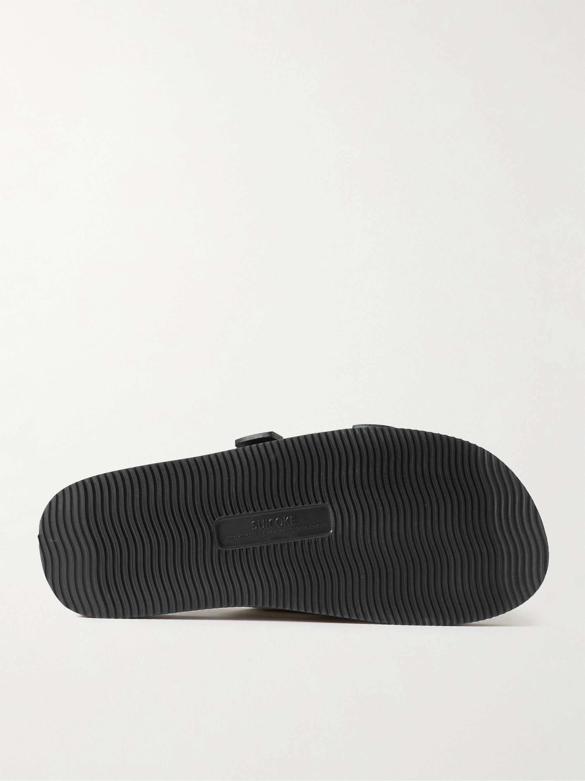 SUICOKE KAW-VS Webbing-Trimmed Suede Sandals