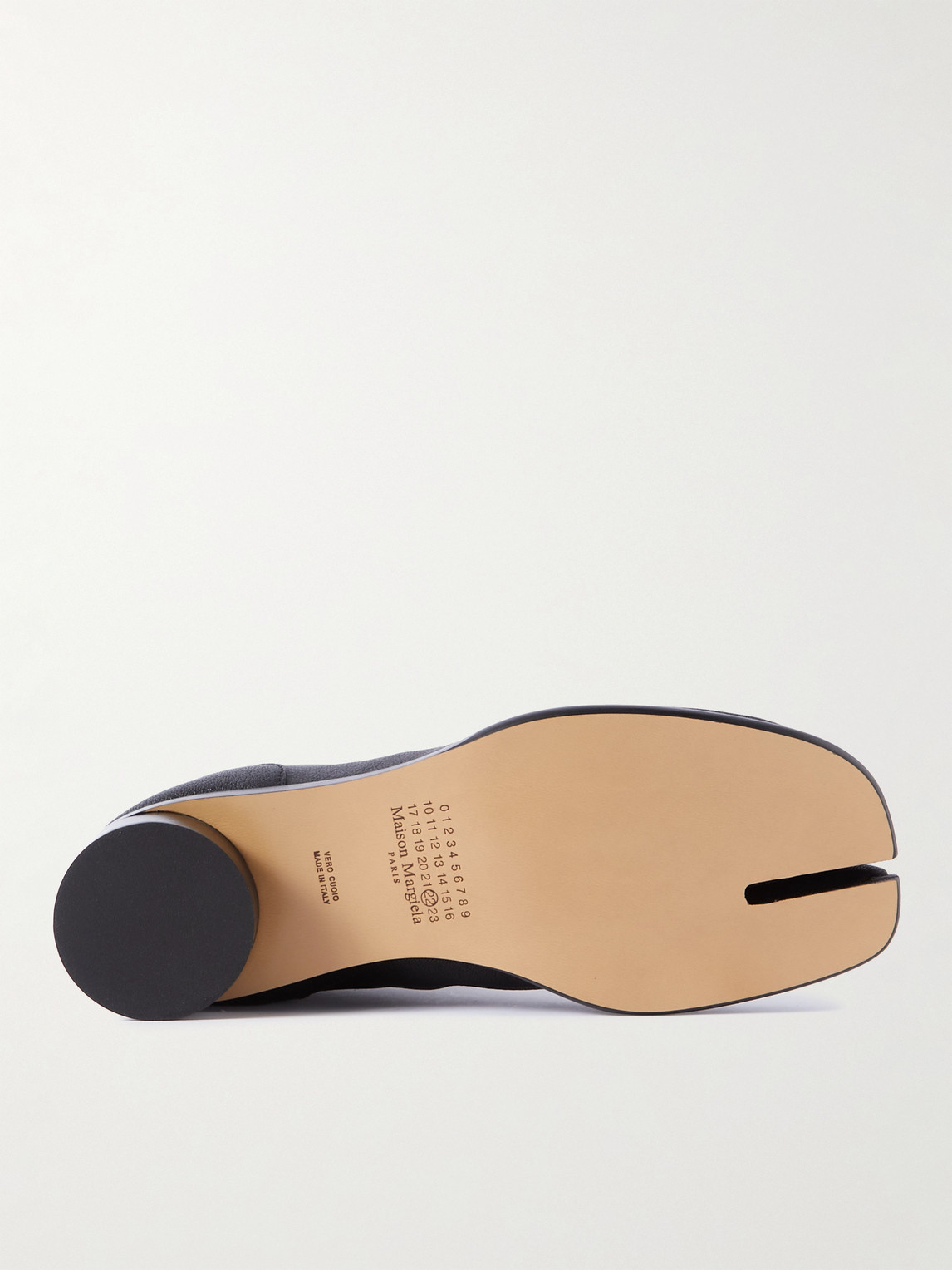 Maison Margiela Brown Tabi Ankle Boots In Black