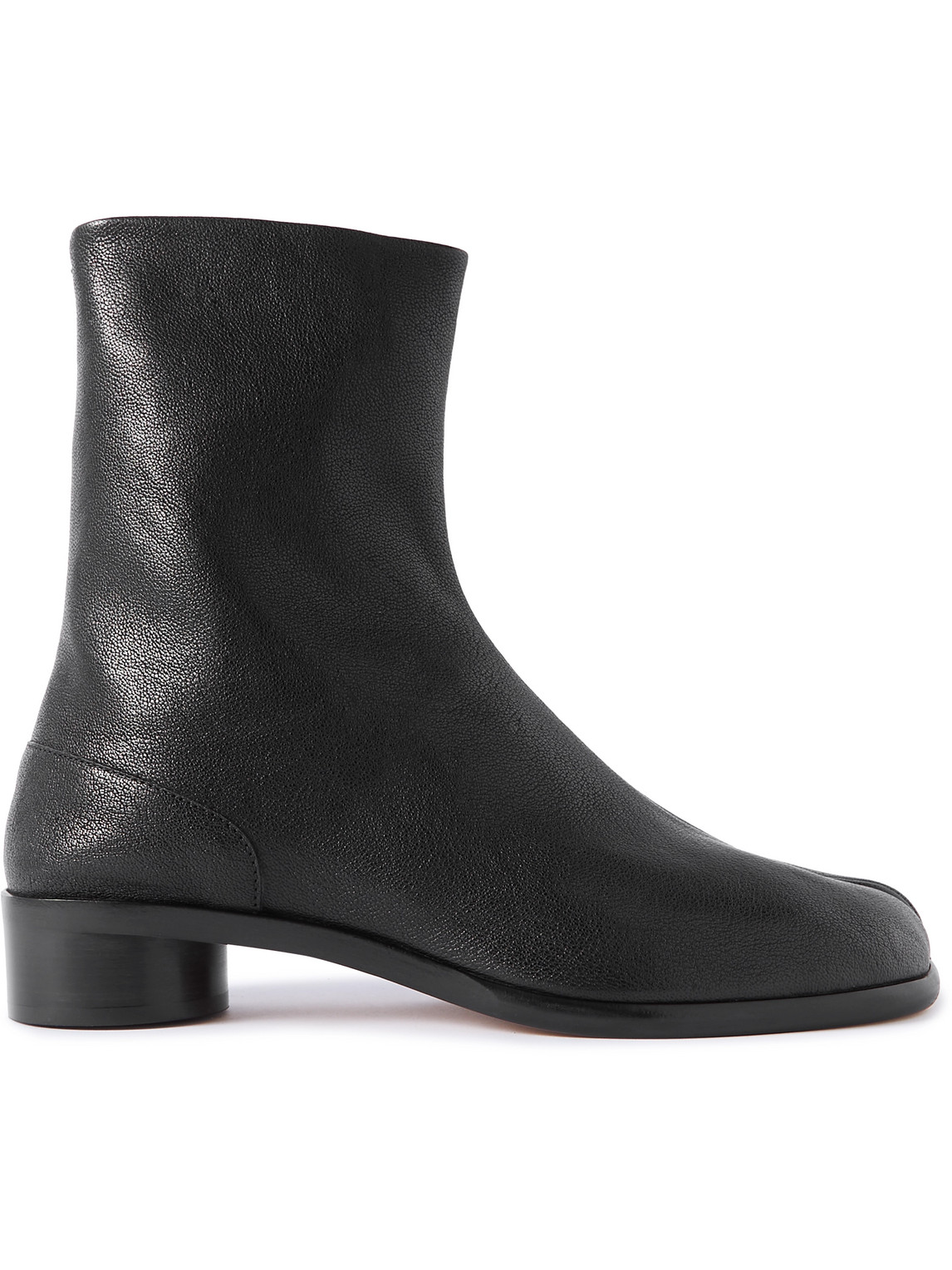 お歳暮ならオンライン Margiela Maison Black ModeSens | Boots Ankle Tabi Leather 靴
