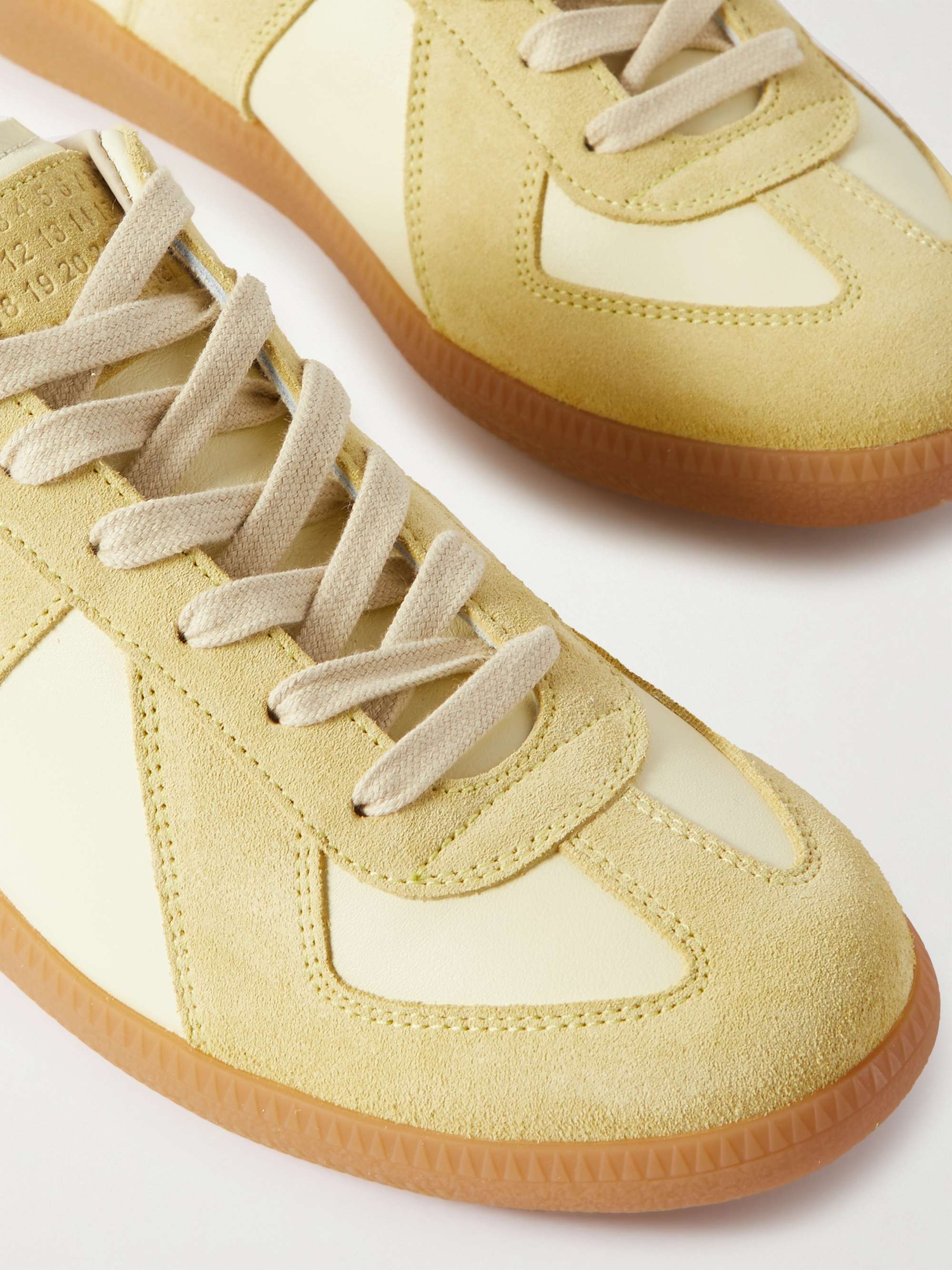 trofast mod Piping MAISON MARGIELA Replica Leather and Suede Sneakers for Men | MR PORTER