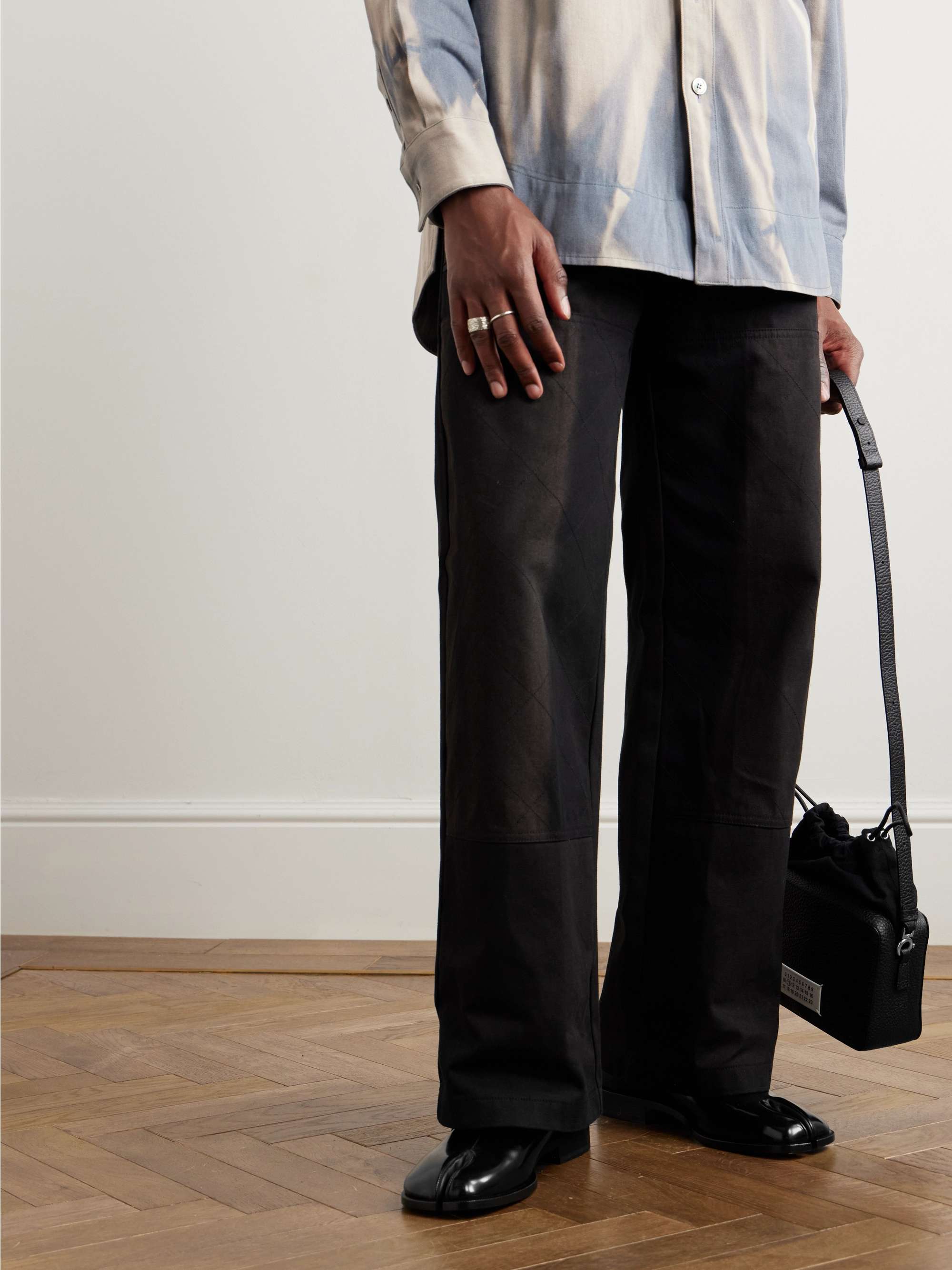 MAISON MARGIELA Tabi Split-Toe Patent-Leather Loafers for Men | MR PORTER