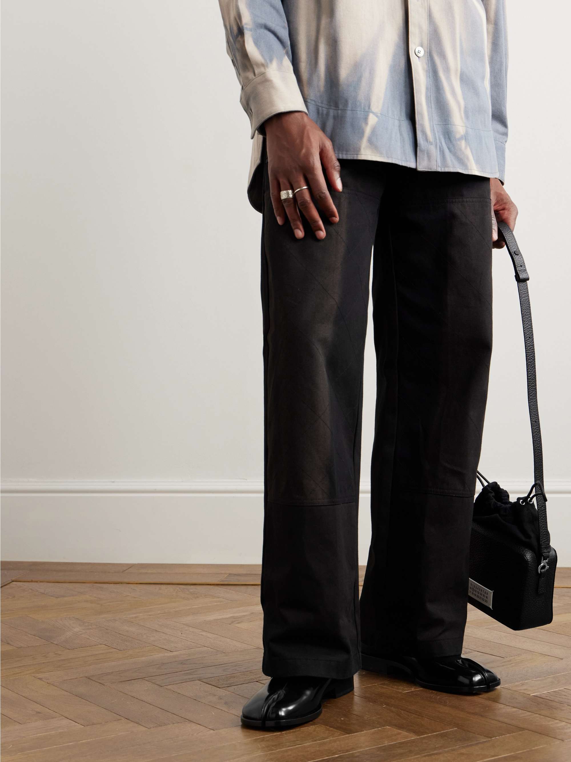 MAISON MARGIELA Tabi Split-Toe Patent-Leather Loafers for
