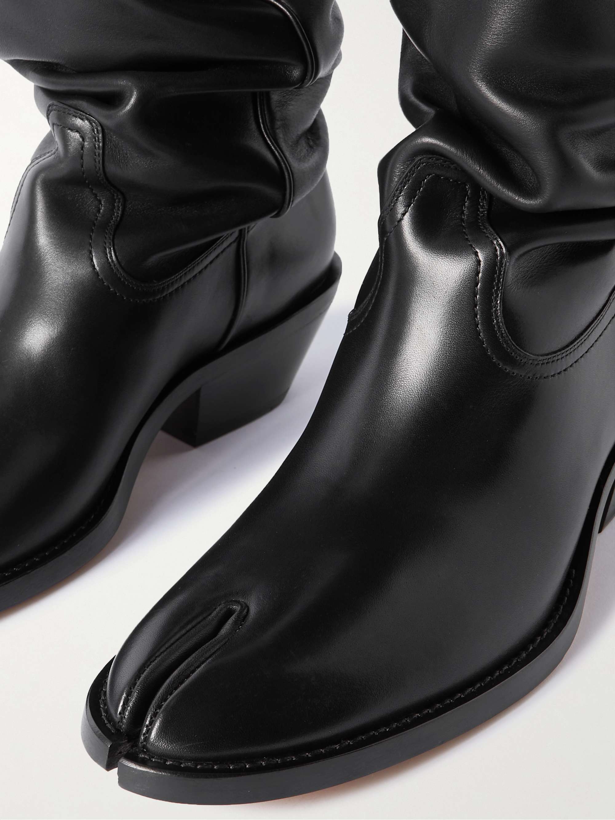 MAISON MARGIELA Tabi Split-Toe Leather Western Boots for Men | MR PORTER