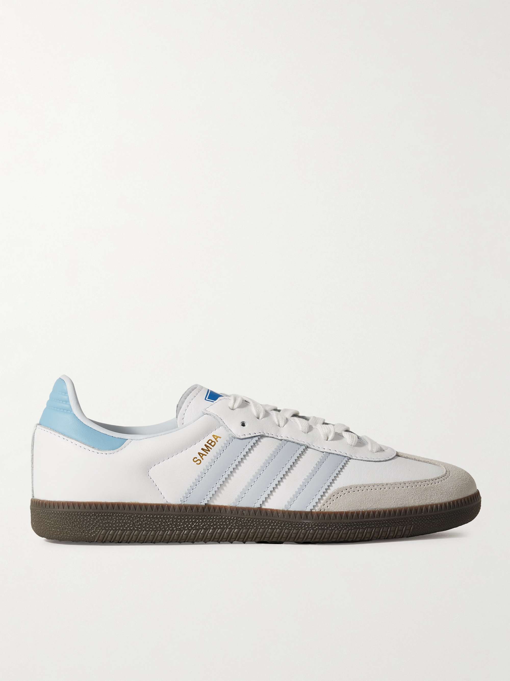 ADIDAS ORIGINALS Samba OG Suede-Trimmed Leather Sneakers for Men | MR ...