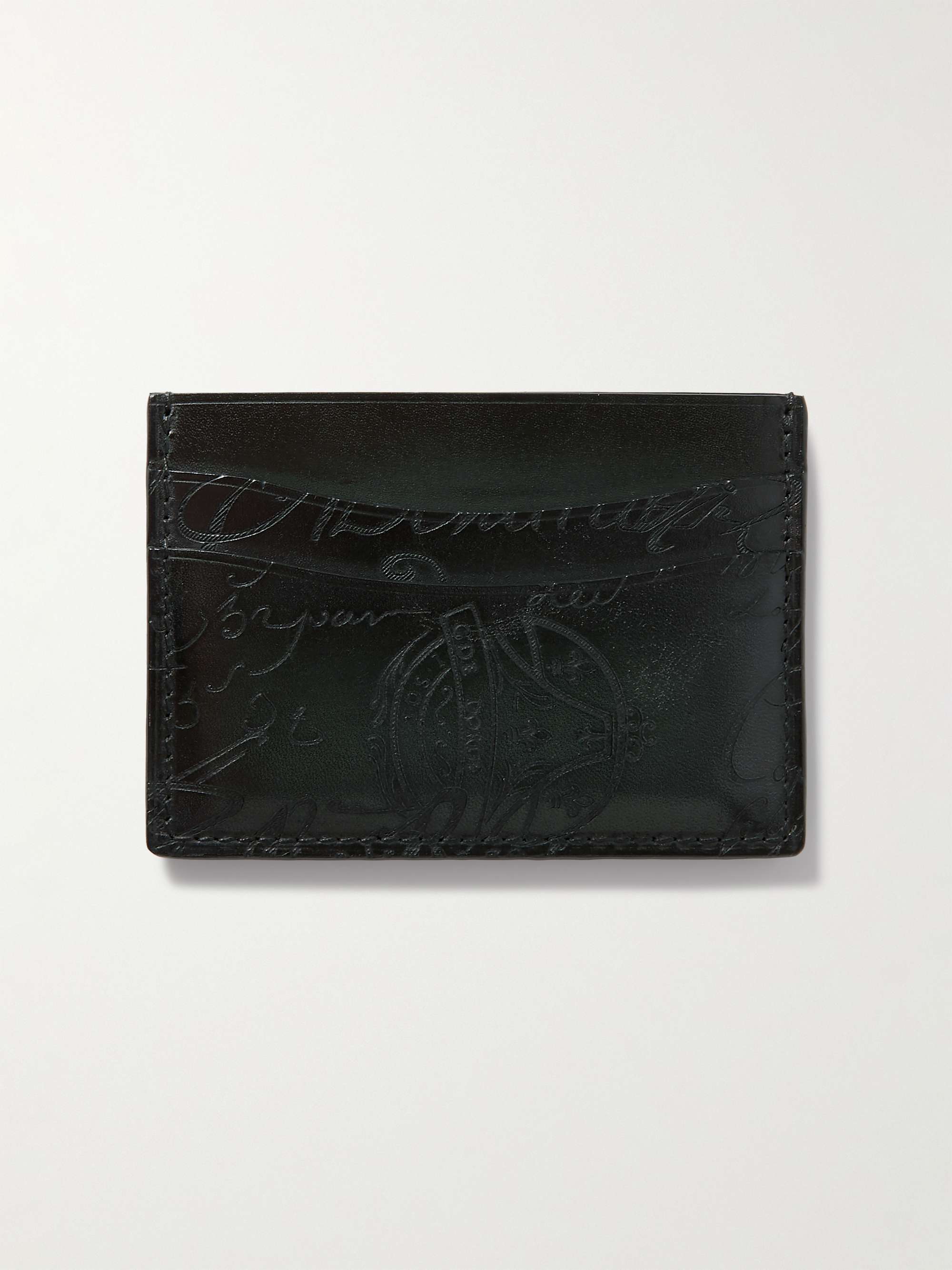 Bambou Scritto Leather Card Holder