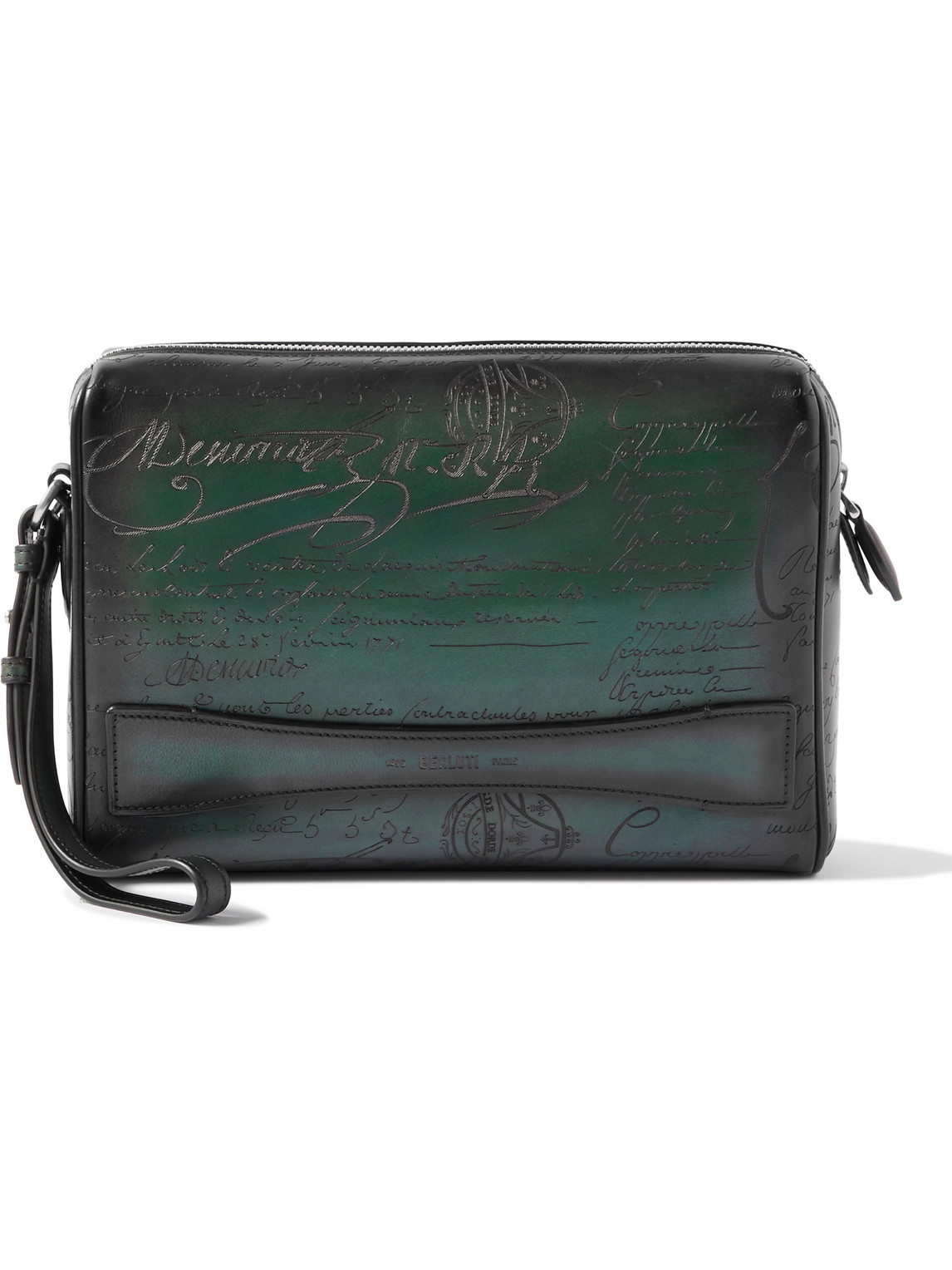 Berluti Rosewood Neo Venezia Scritto Leather Pouch | Smart