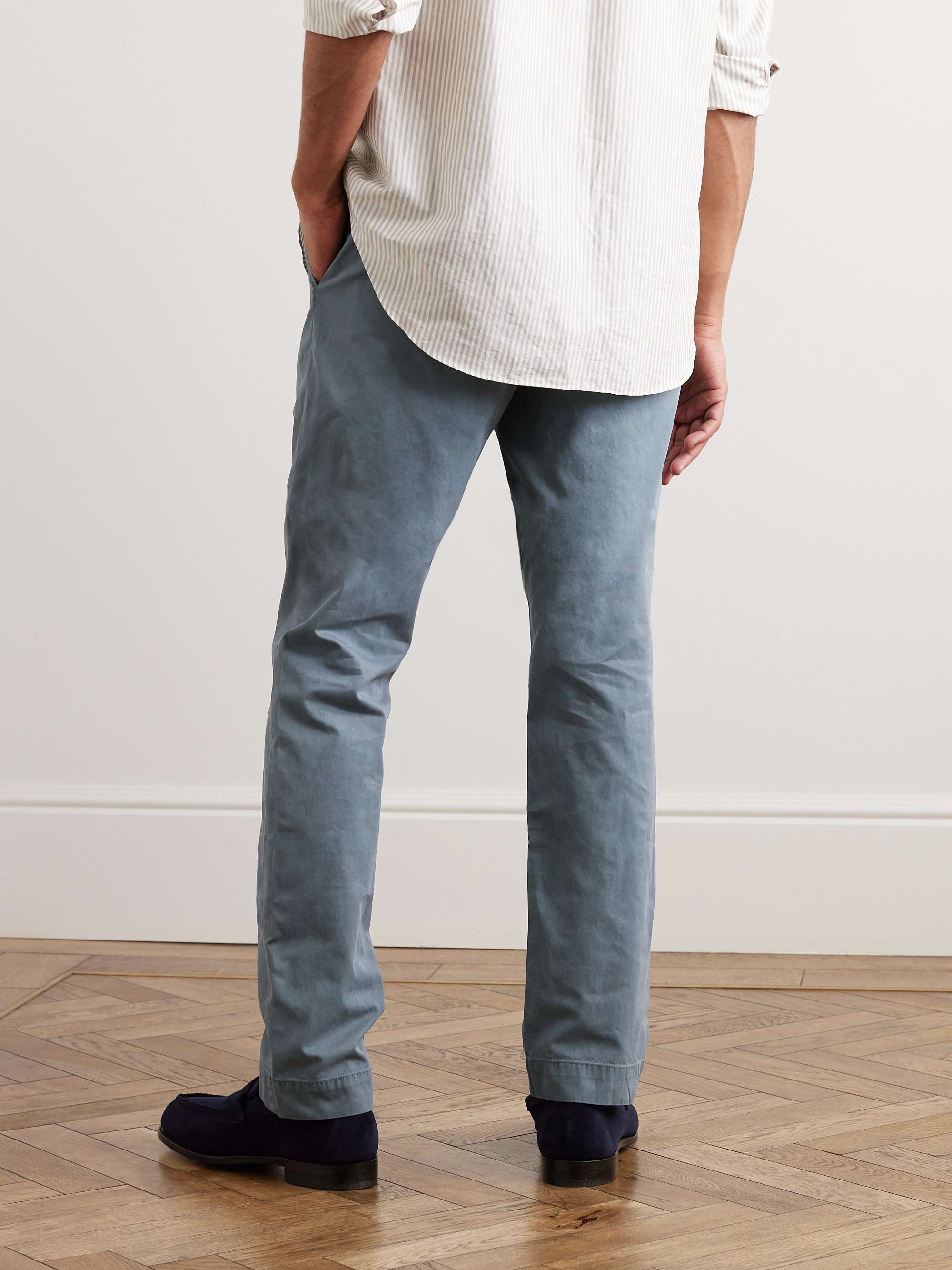 SID MASHBURN Straight-Leg Garment-Dyed Cotton-Twill Chinos for Men | MR ...