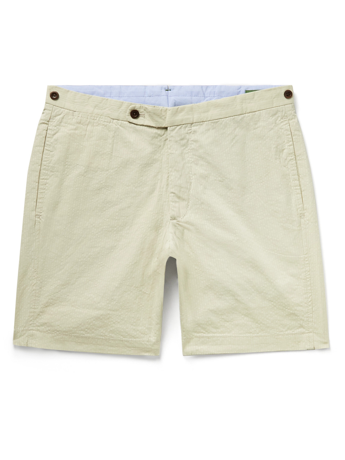 Sid Mashburn - Slim-Fit Cotton-Seersucker Shorts - Men - Gray - UK/US 30