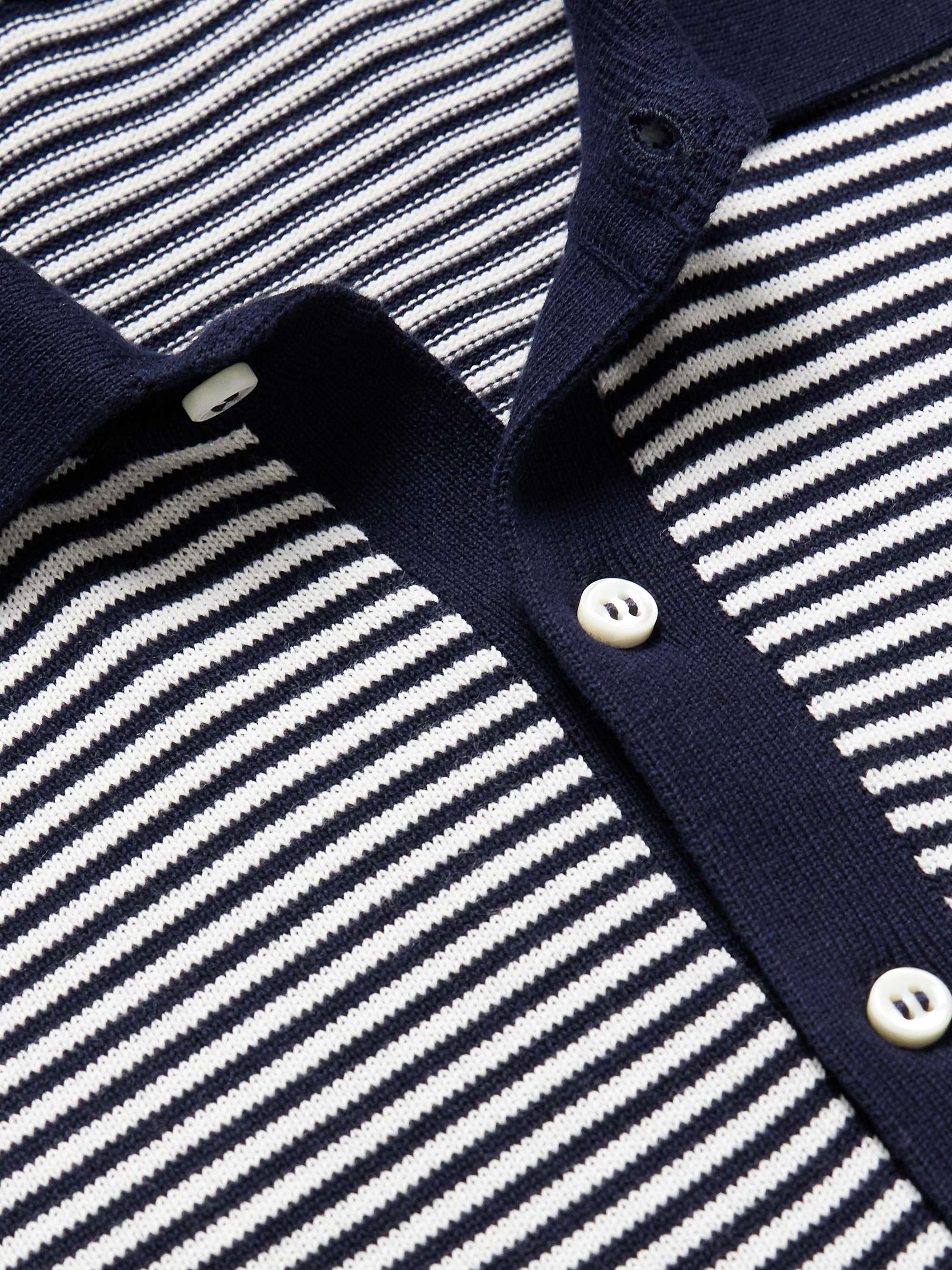 SID MASHBURN Striped Cotton Polo Shirt