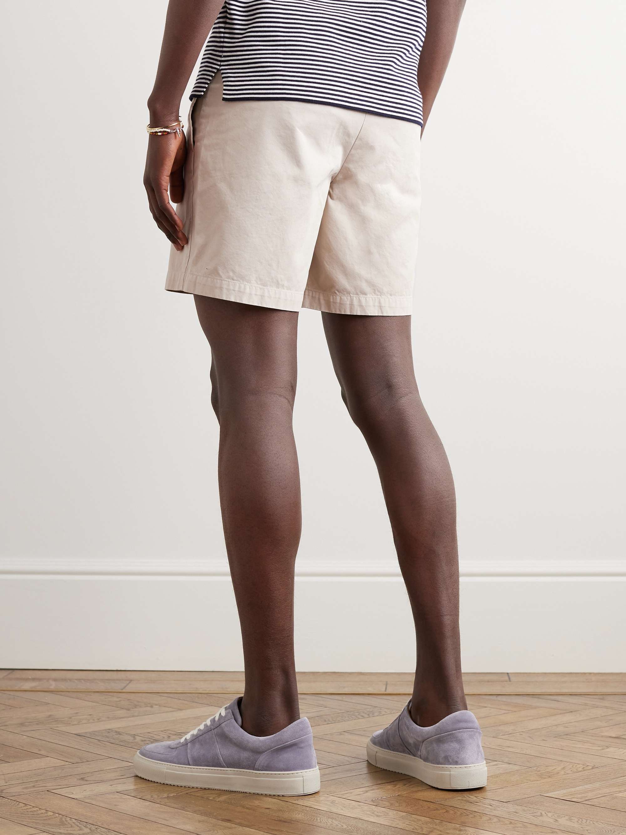 SID MASHBURN Straight-Leg Garment-Dyed Cotton-Twill Shorts