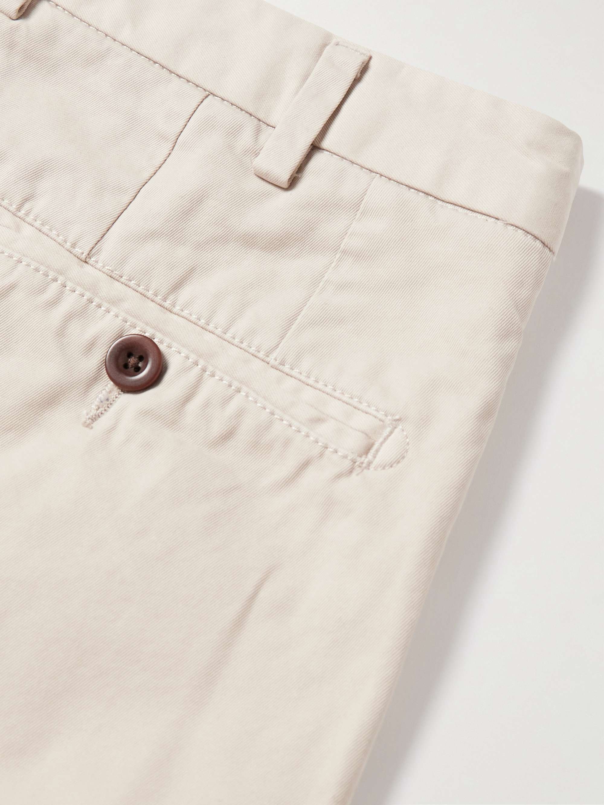 SID MASHBURN Straight-Leg Garment-Dyed Cotton-Twill Shorts