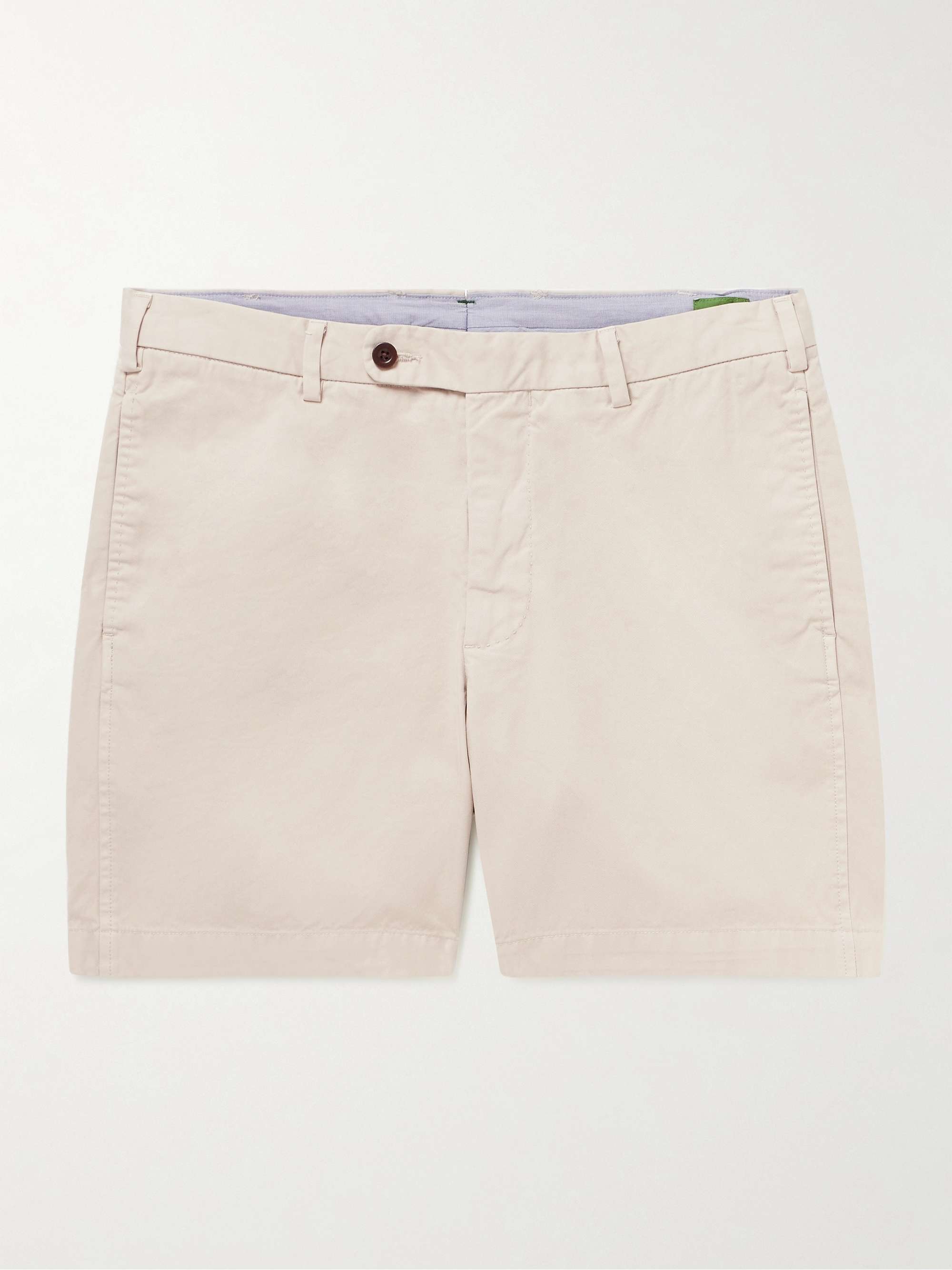 SID MASHBURN Straight-Leg Garment-Dyed Cotton-Twill Shorts for Men | MR ...