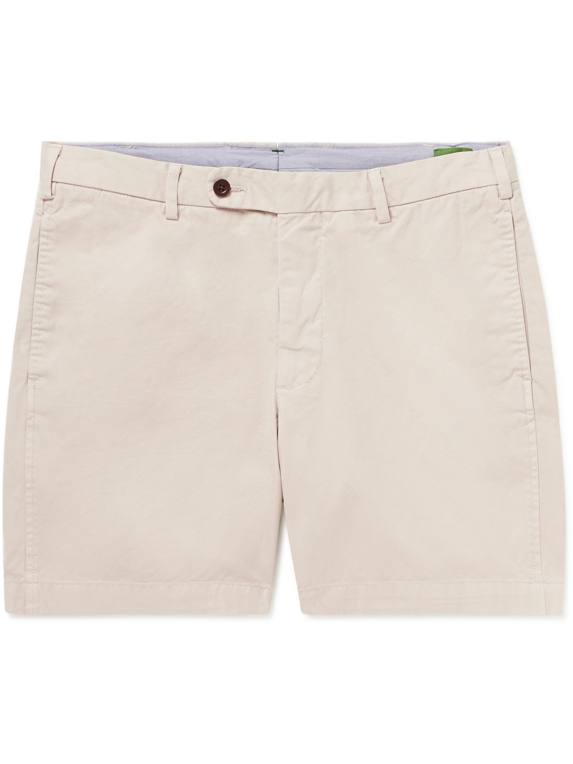 Sid Mashburn Straight-leg Garment-dyed Cotton-twill Shorts In Gray