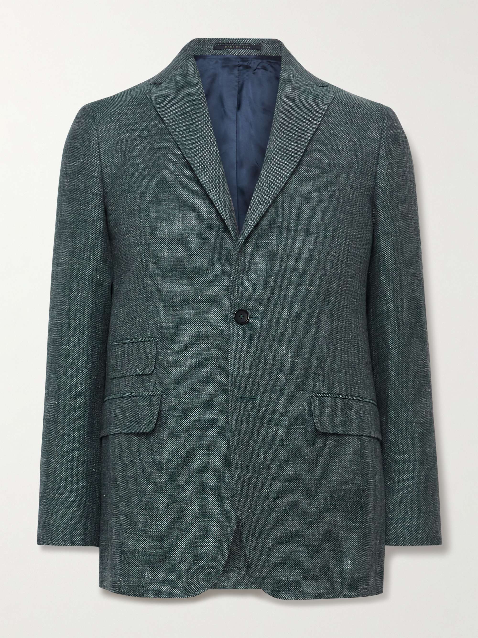 SID MASHBURN Kincaid No. 2 Slim-Fit Linen and Wool-Blend Hopsack Suit ...