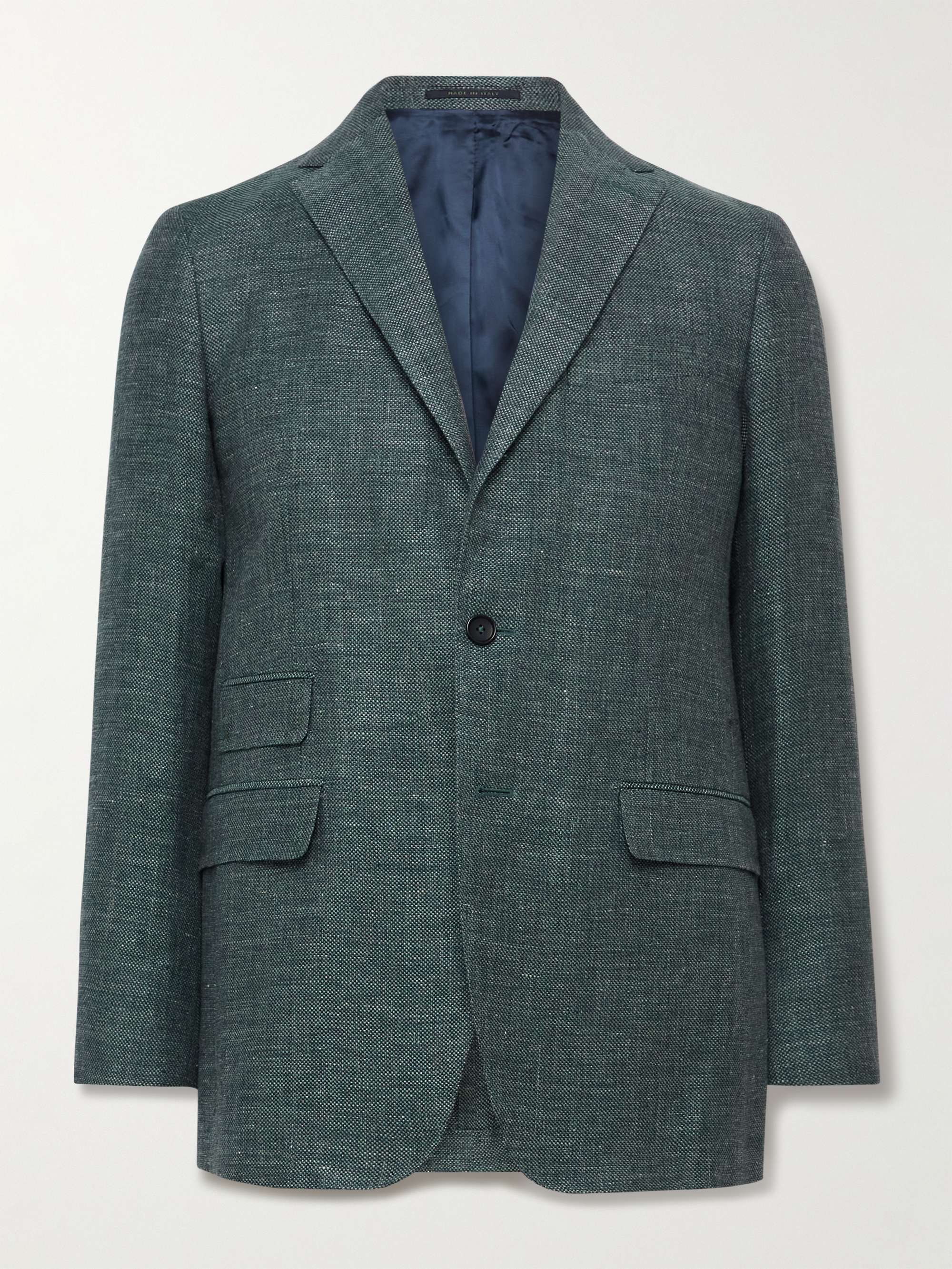 Navy Kincaid No. 2 Slim-Fit Linen and Wool-Blend Hopsack