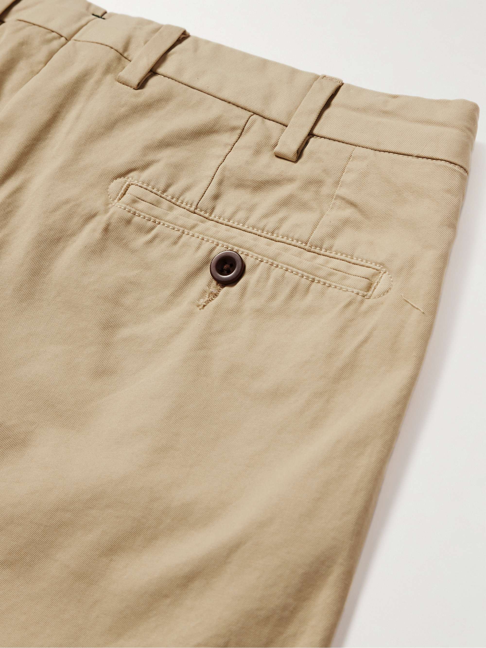 SID MASHBURN Straight-Leg Garment-Dyed Cotton-Twill Shorts