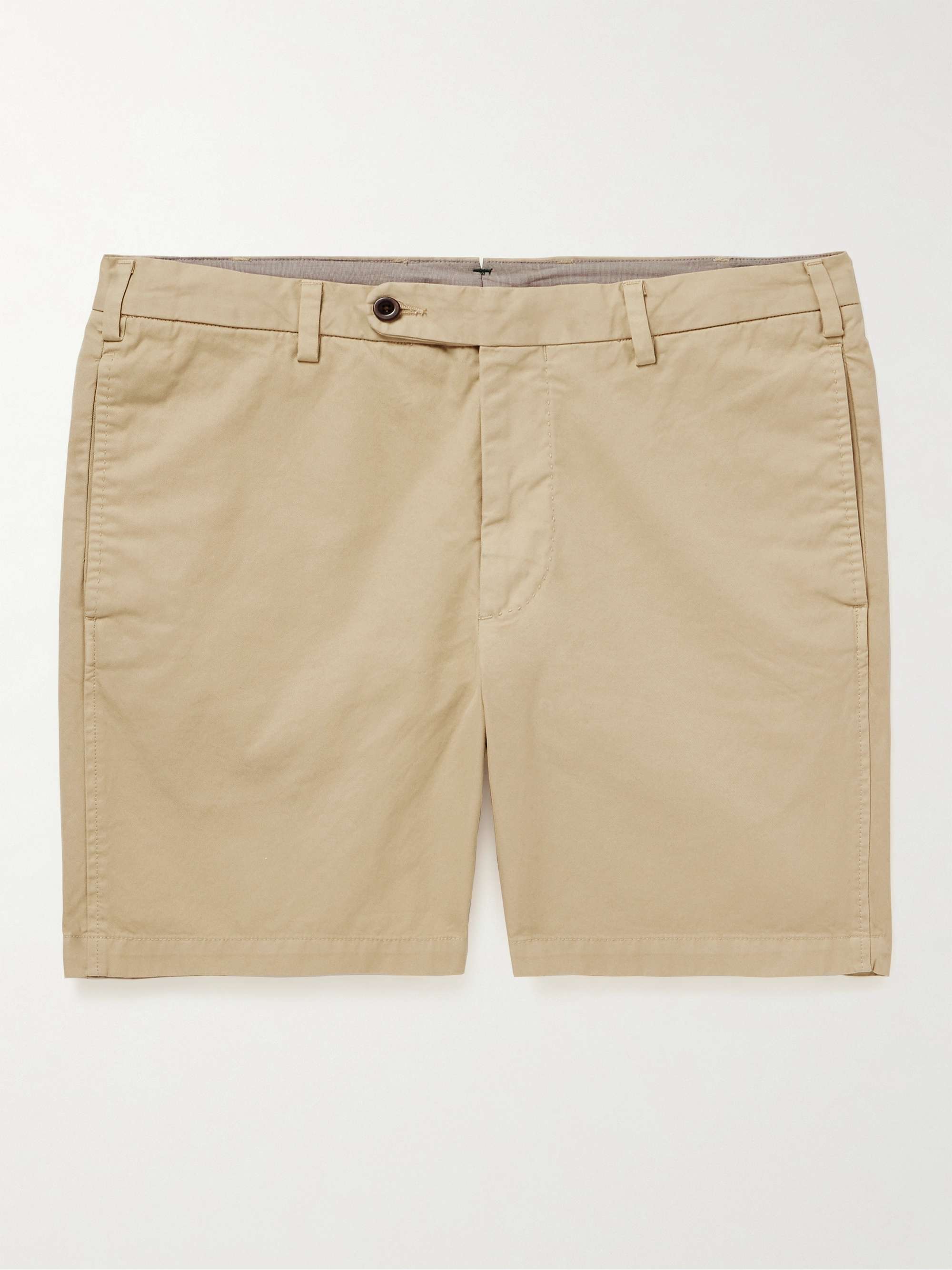 SID MASHBURN Straight-Leg Garment-Dyed Cotton-Twill Shorts