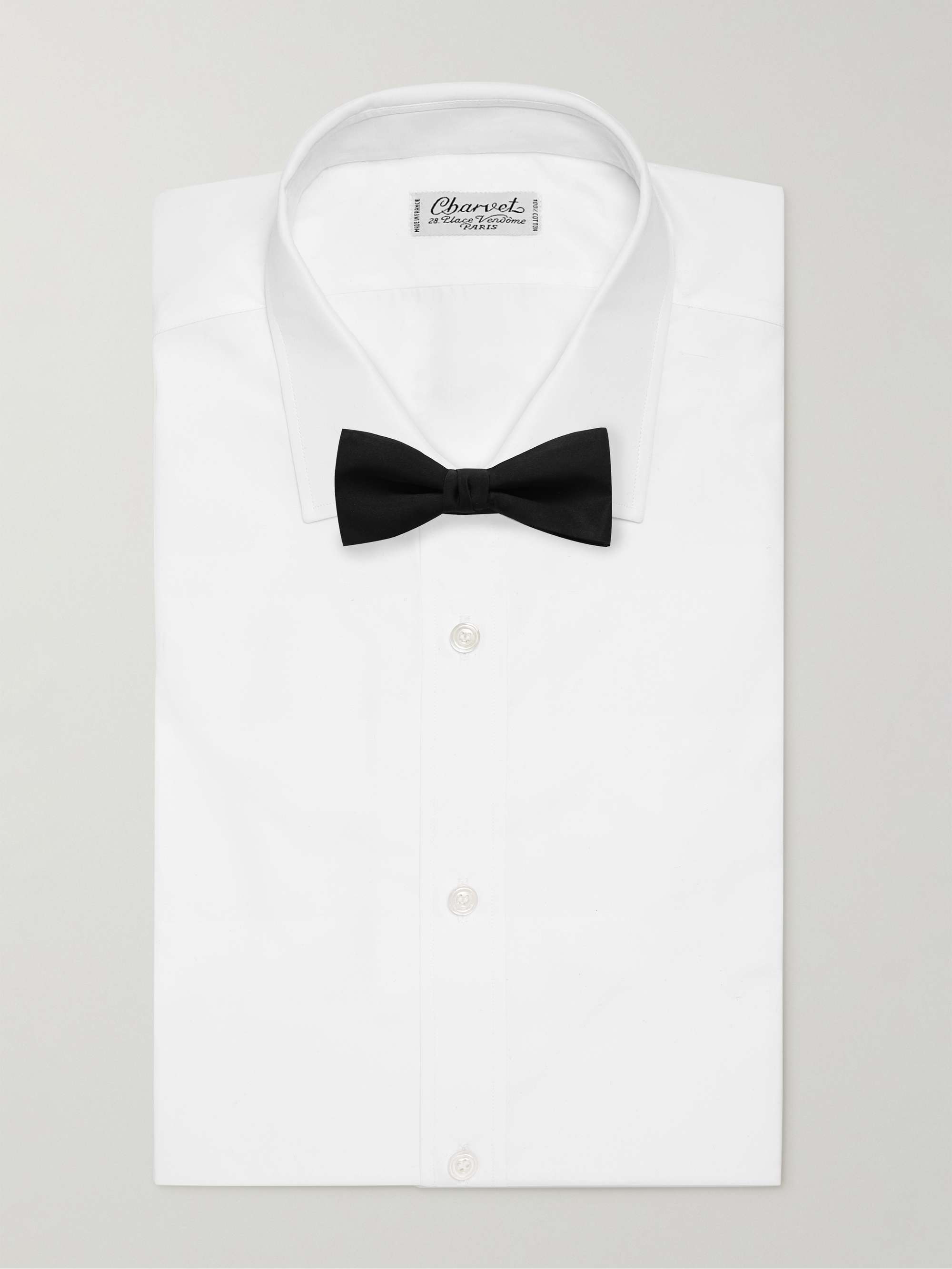 SAINT LAURENT Pre-Tied Silk-Satin Bow Tie