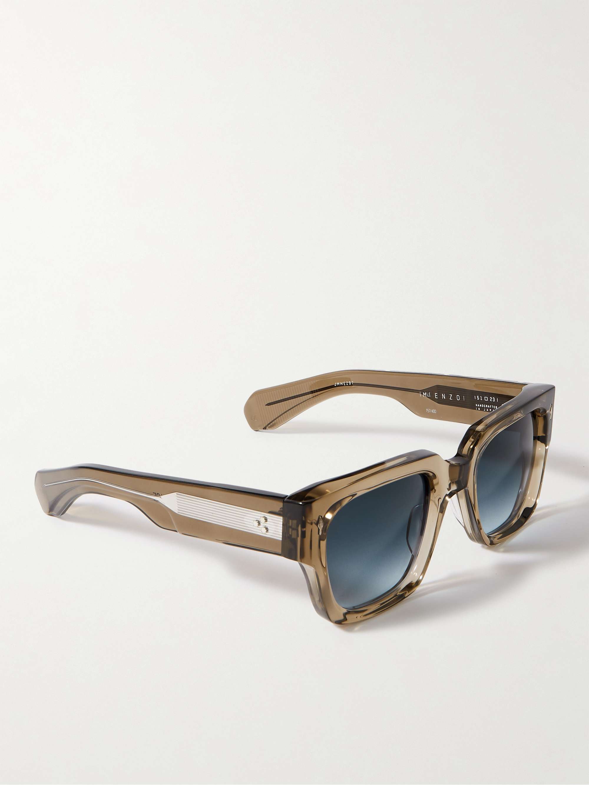 JACQUES MARIE MAGE Enzo SquareFrame GoldTone and Acetate Sunglasses