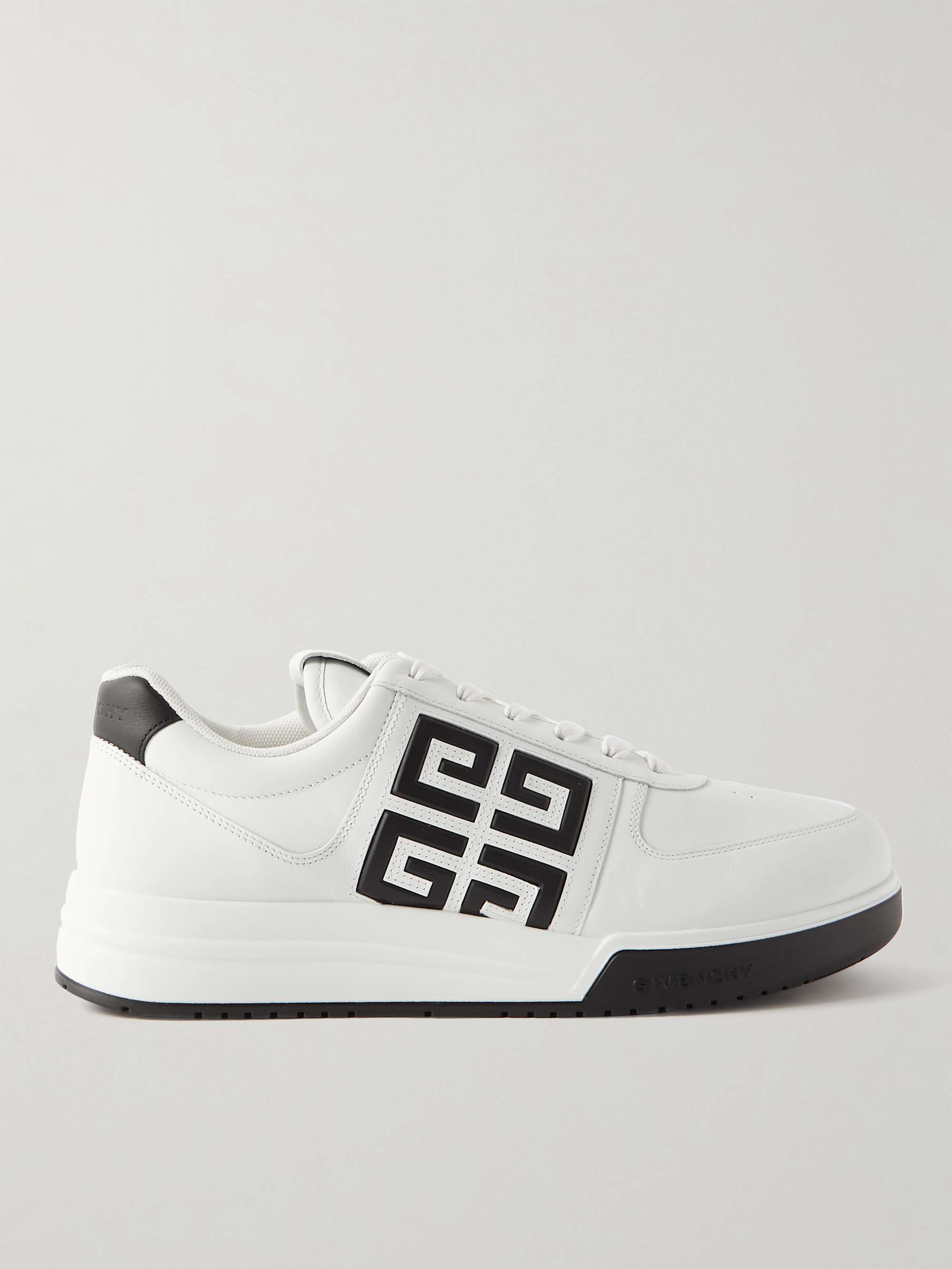 GIVENCHY G4 Logo-Embossed Leather Sneakers for Men | MR PORTER