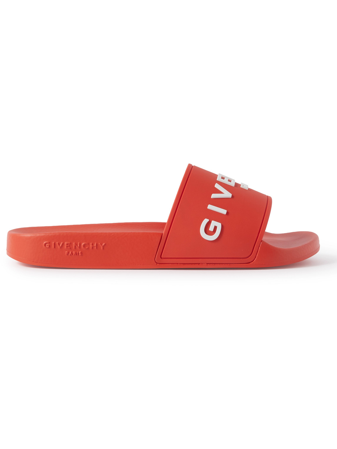 GIVENCHY LOGO-EMBOSSED RUBBER SLIDES