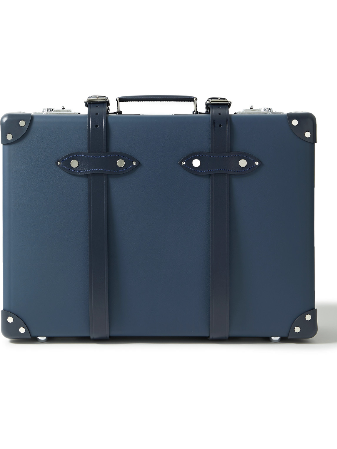 Globe-trotter 125th Anniversary Leather-trimmed Carry-on Suitcase In Blue
