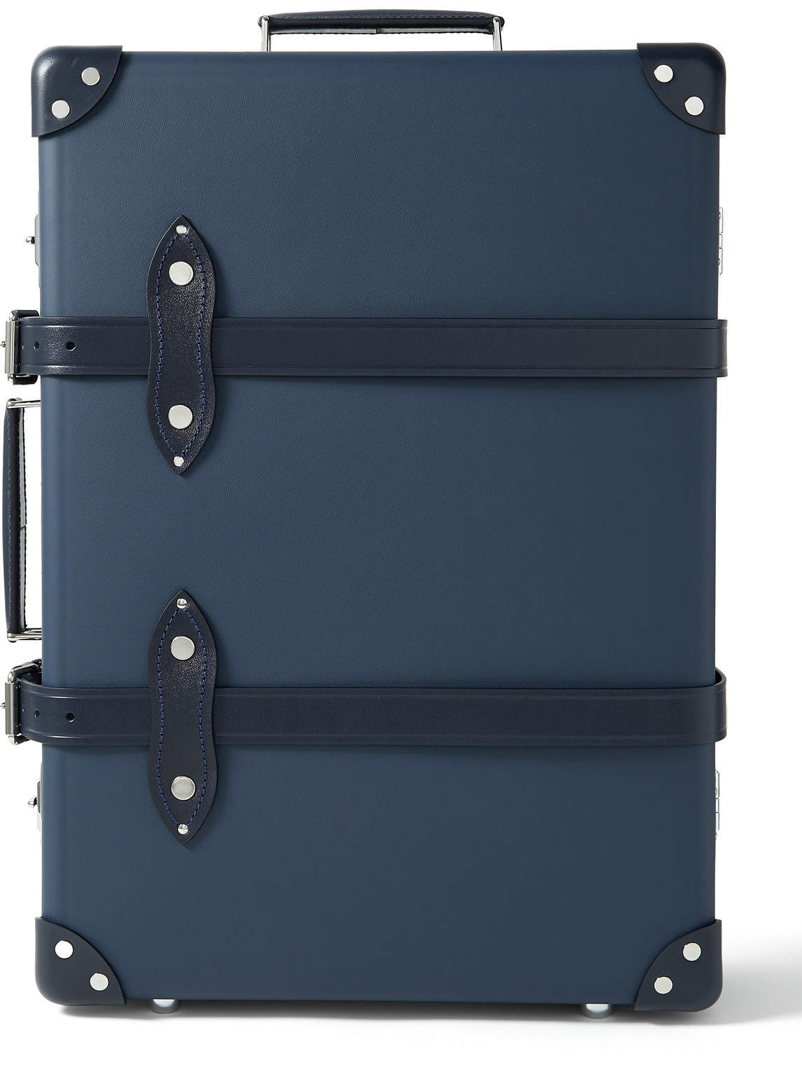 Globe-trotter 125th Anniversary Leather-trimmed Carry-on Suitcase In Blue