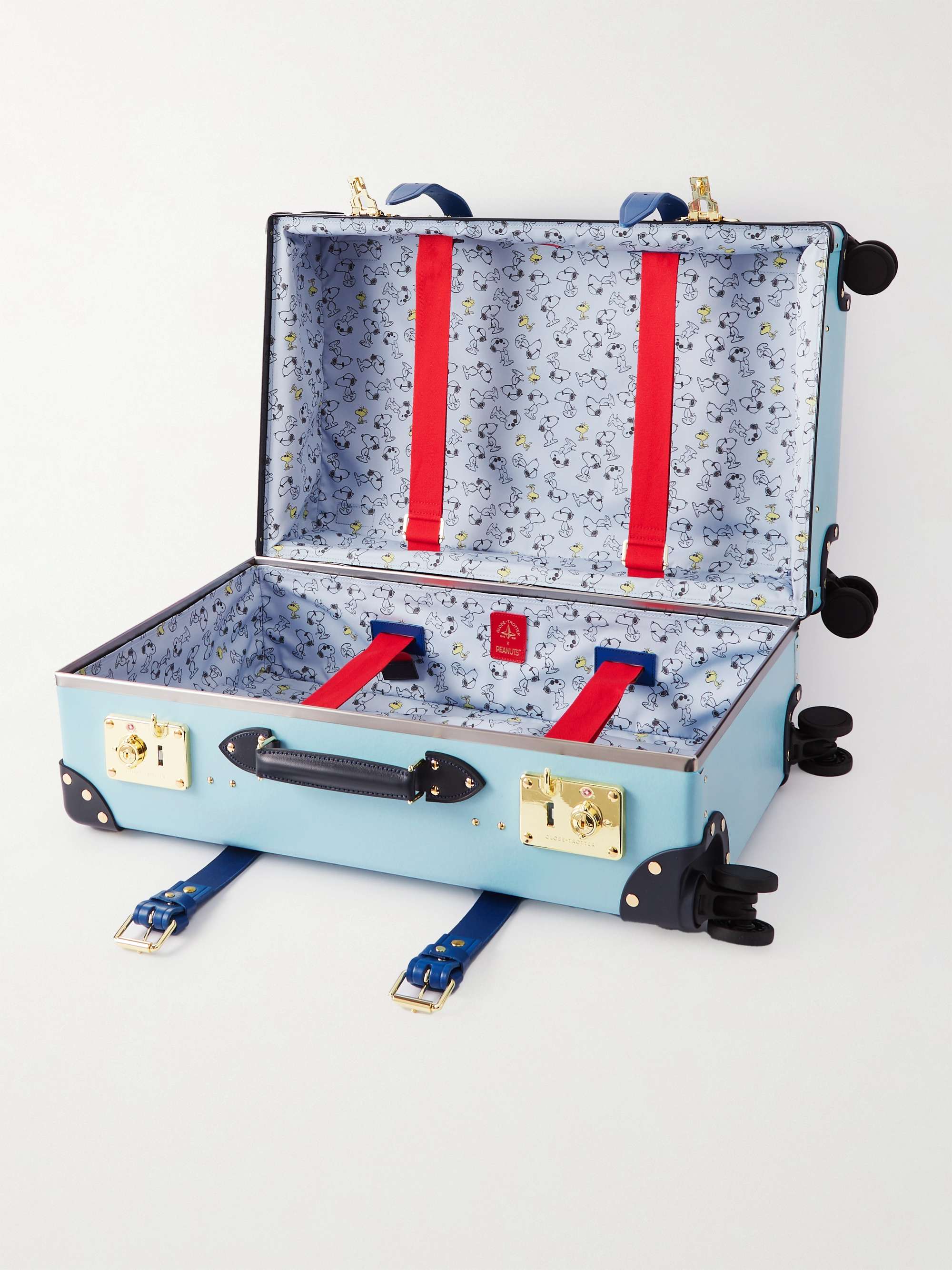 GLOBE-TROTTER + Peanuts Leather-Trimmed Suitcase