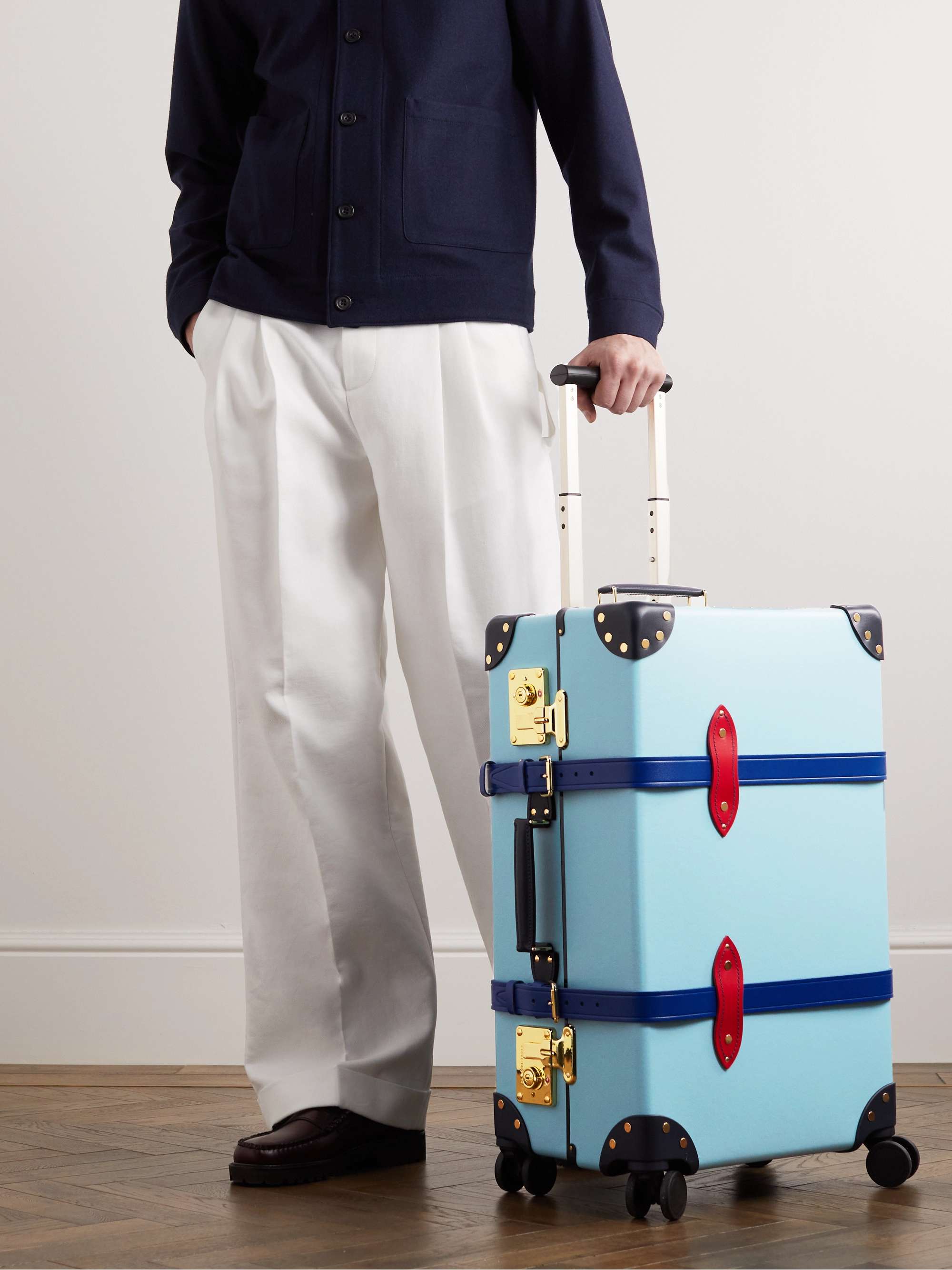GLOBE-TROTTER + Peanuts Leather-Trimmed Suitcase