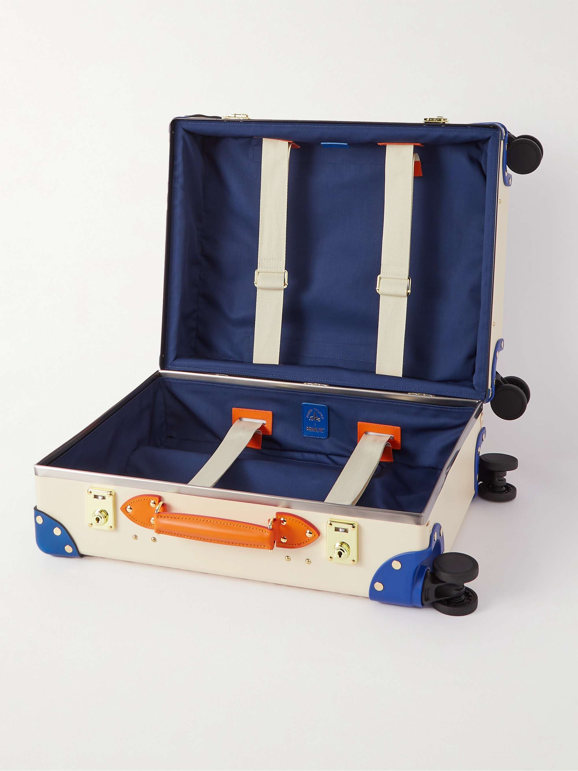 GLOBE-TROTTER + Peanuts Printed Leather-Trimmed Suitcase