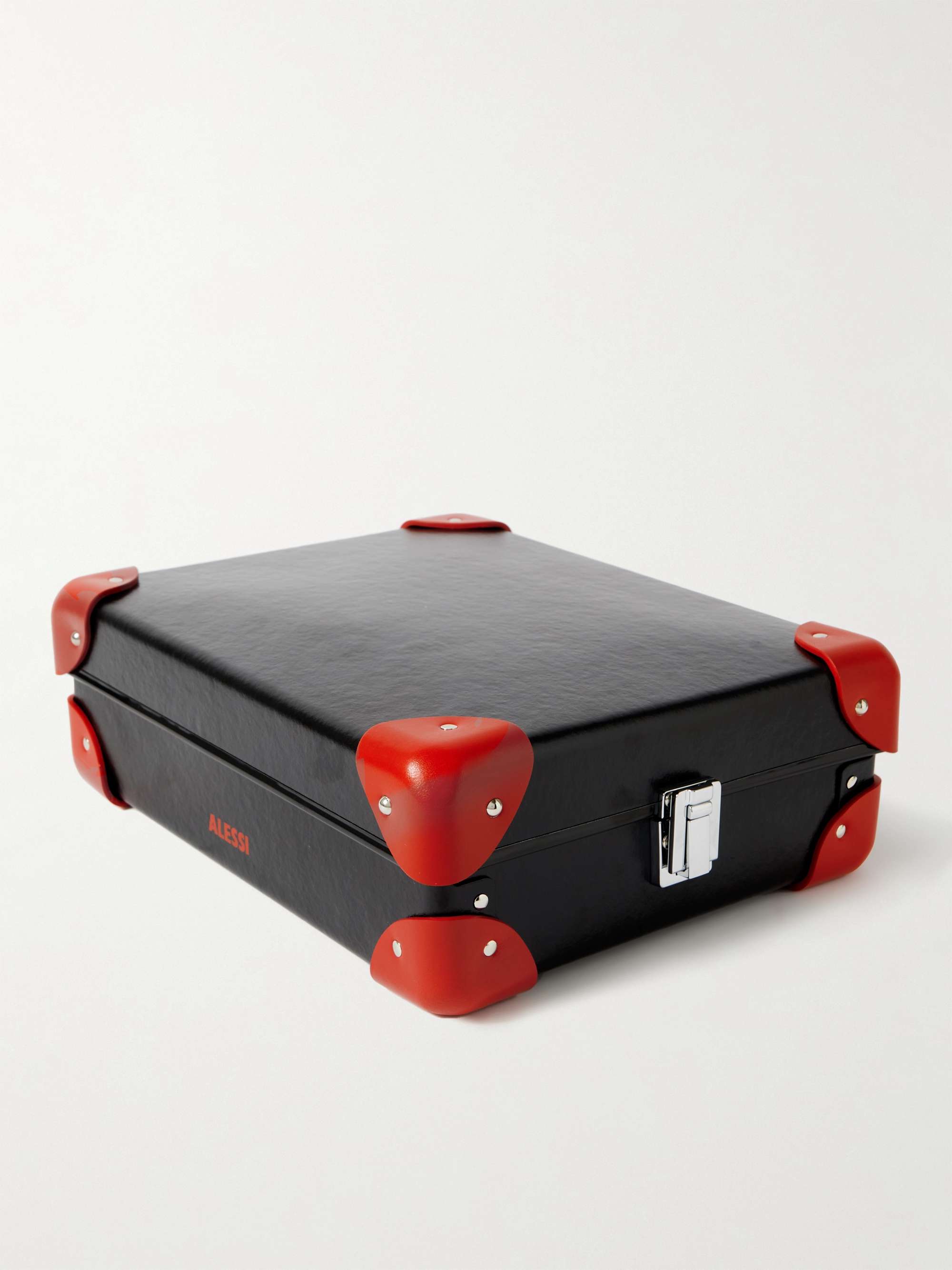 GLOBE-TROTTER + Alessi Leather-Trimmed Stainless Steel Cocktail Set