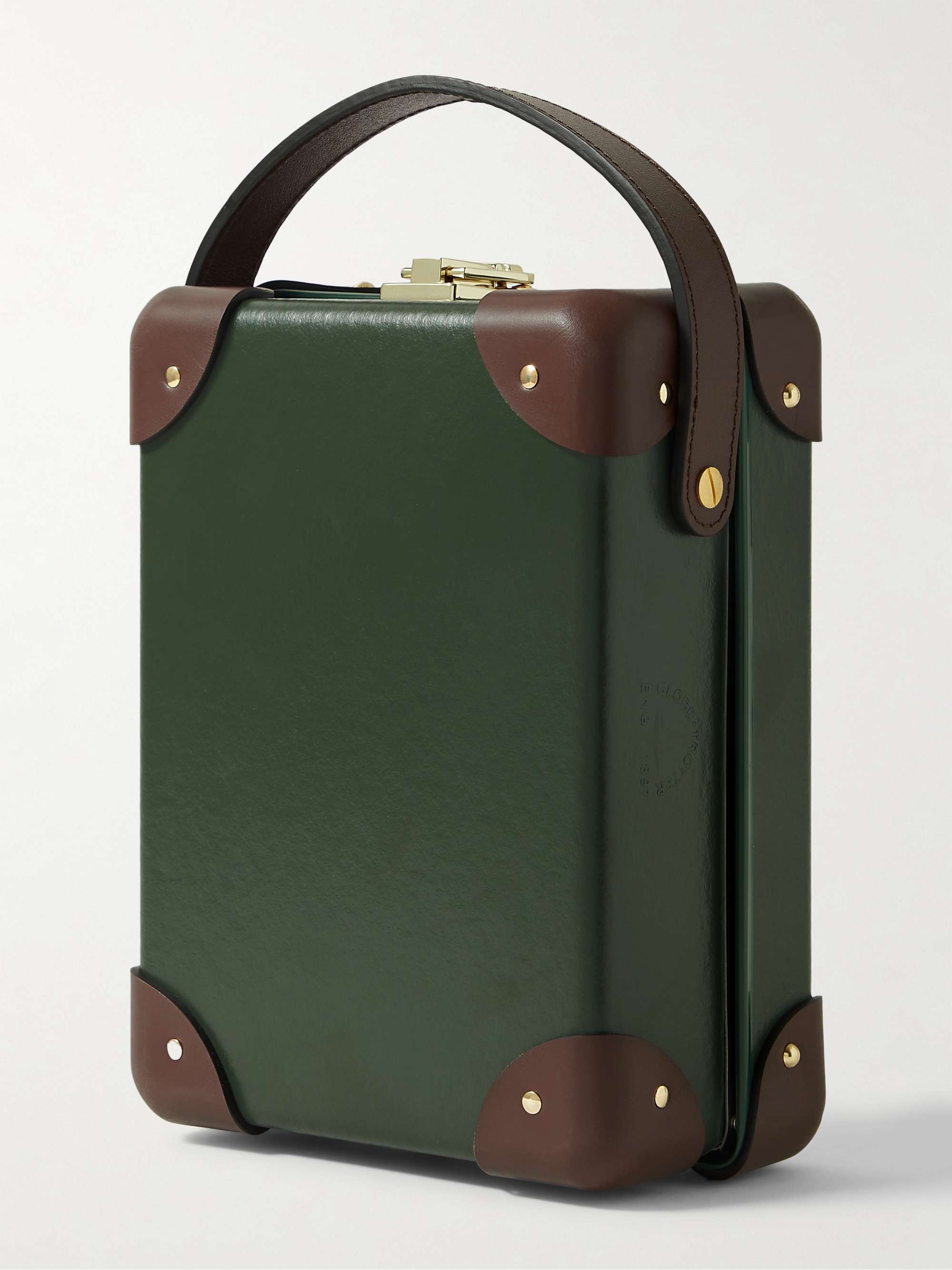 GLOBE-TROTTER Centenary Leather-Trimmed Vulcanised Fibreboard Three-Piece Watch Box
