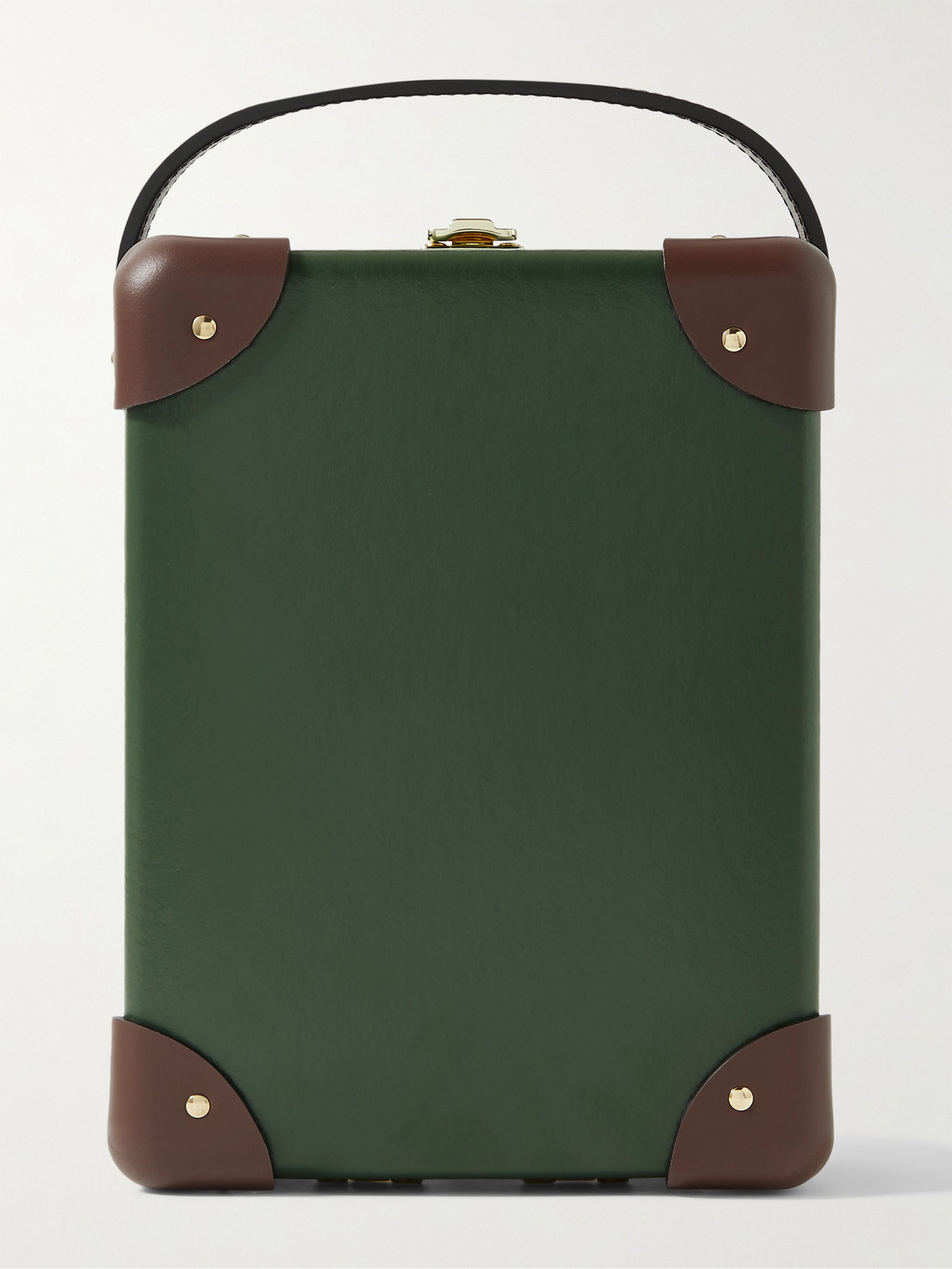 Globe-trotter Centenary Leather-trimmed Vulcanised Fibreboard Three-piece Watch Box In Green