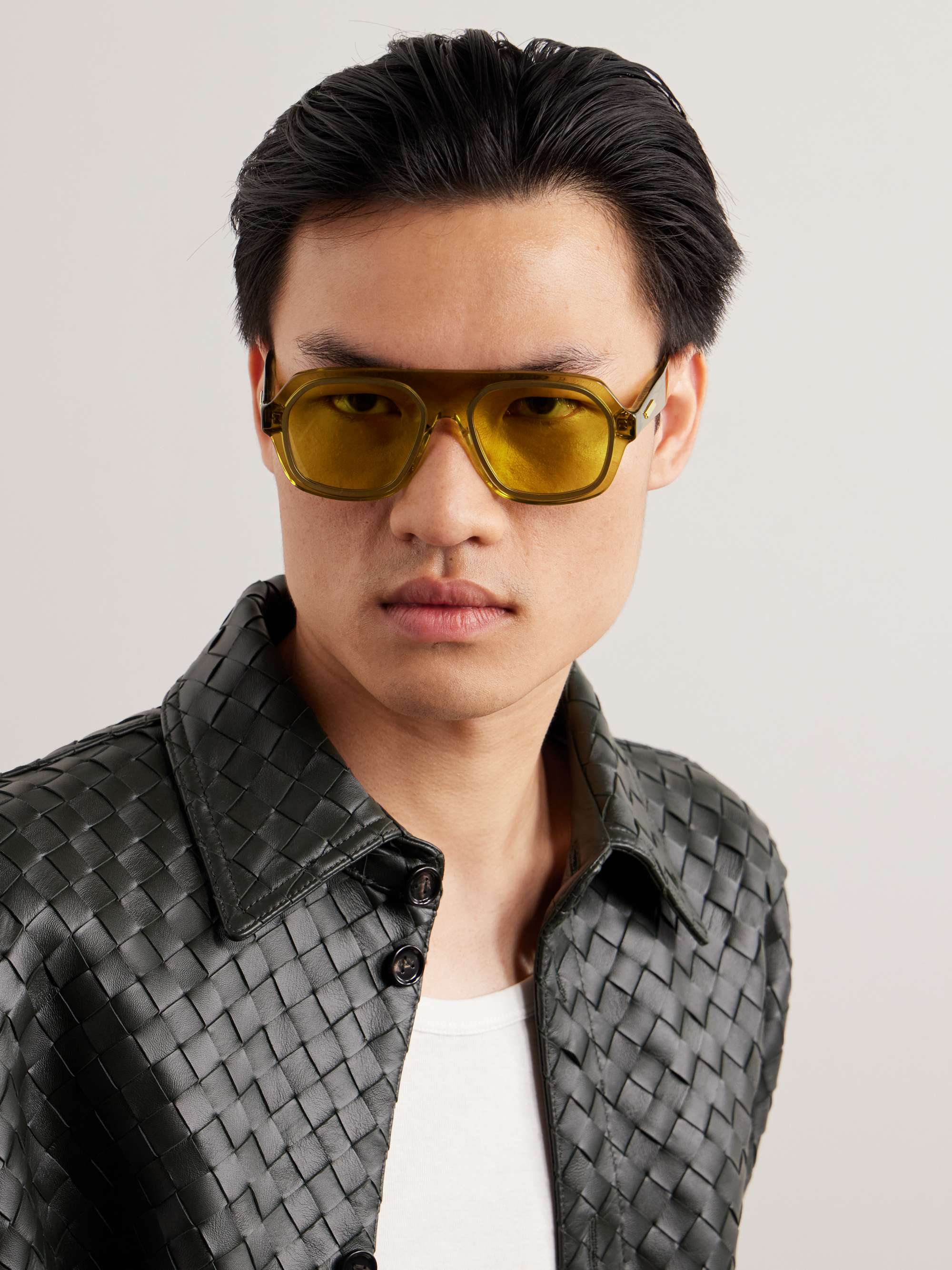 BOTTEGA EYEWEAR AviatorStyle Acetate Sunglasses for Men MR PORTER