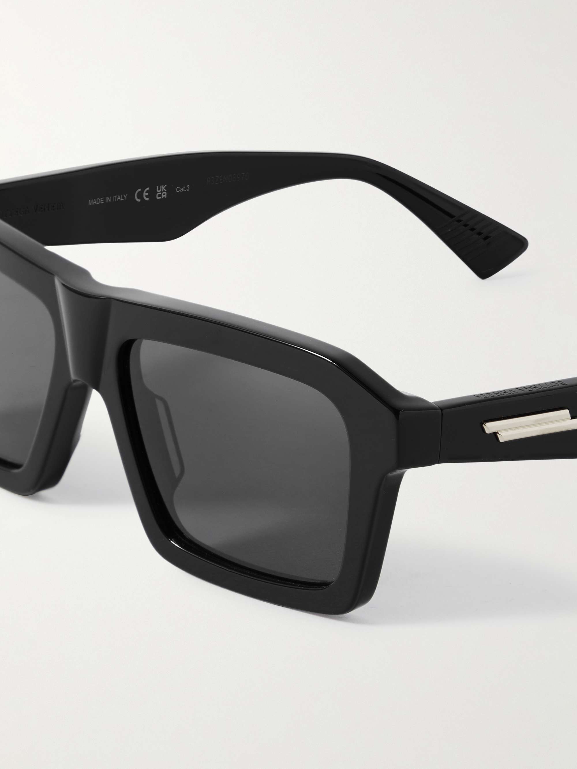 BOTTEGA VENETA EYEWEAR Rectangular-Frame Acetate Sunglasses