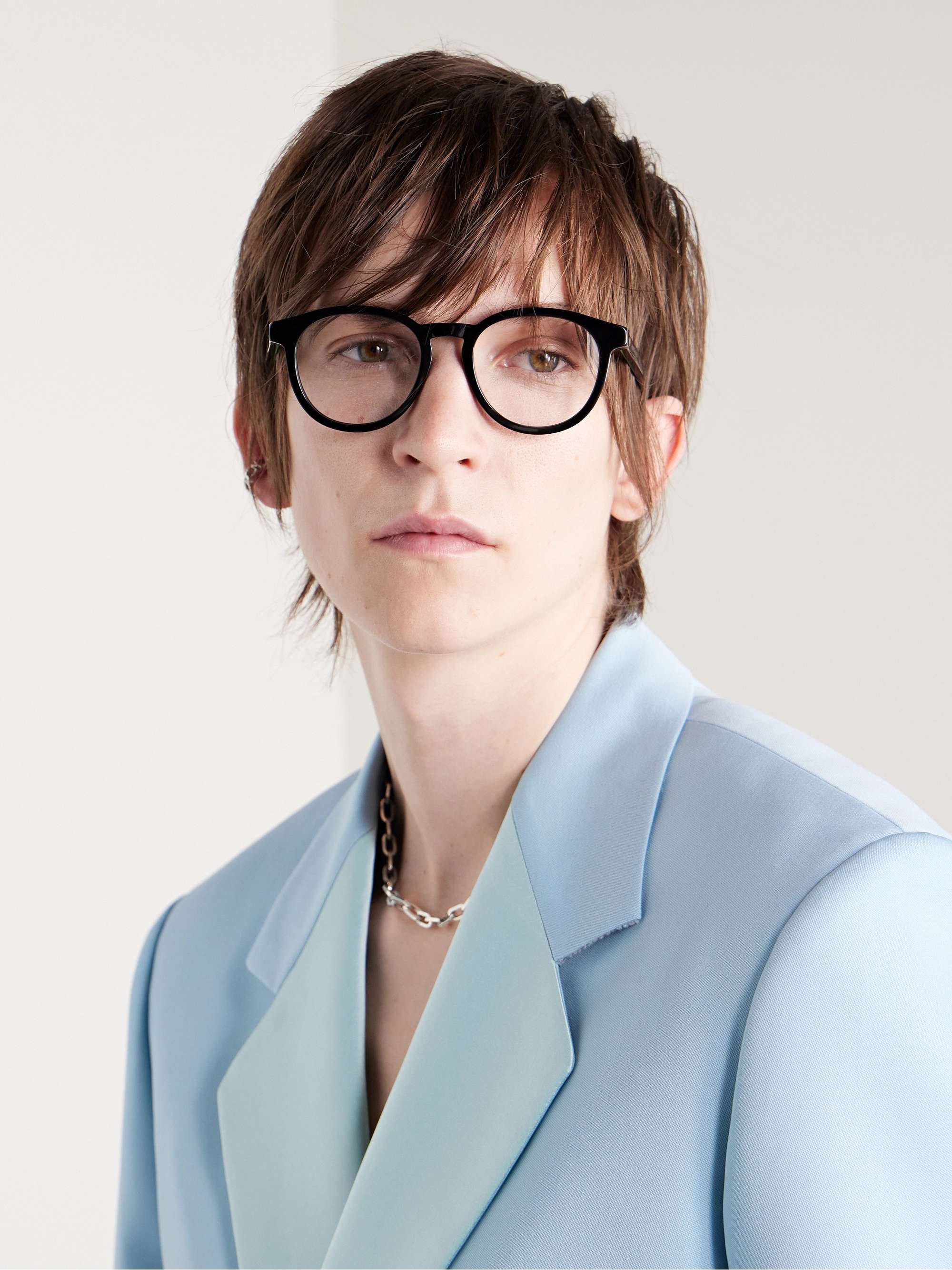 BOTTEGA VENETA EYEWEAR Round-Frame Acetate Optical Glasses