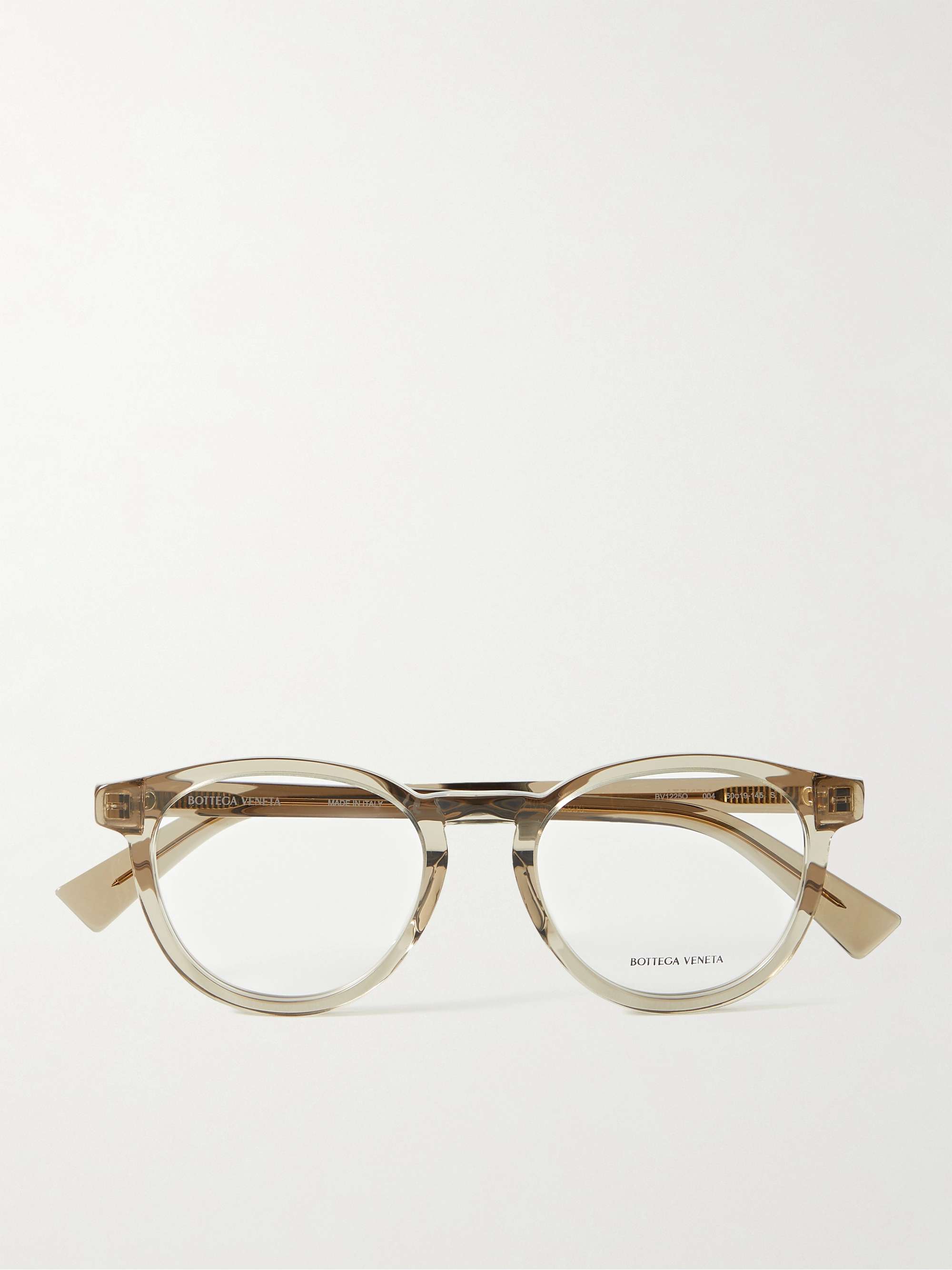 BOTTEGA VENETA EYEWEAR ラウンドフレーム アセテート メガネフレーム