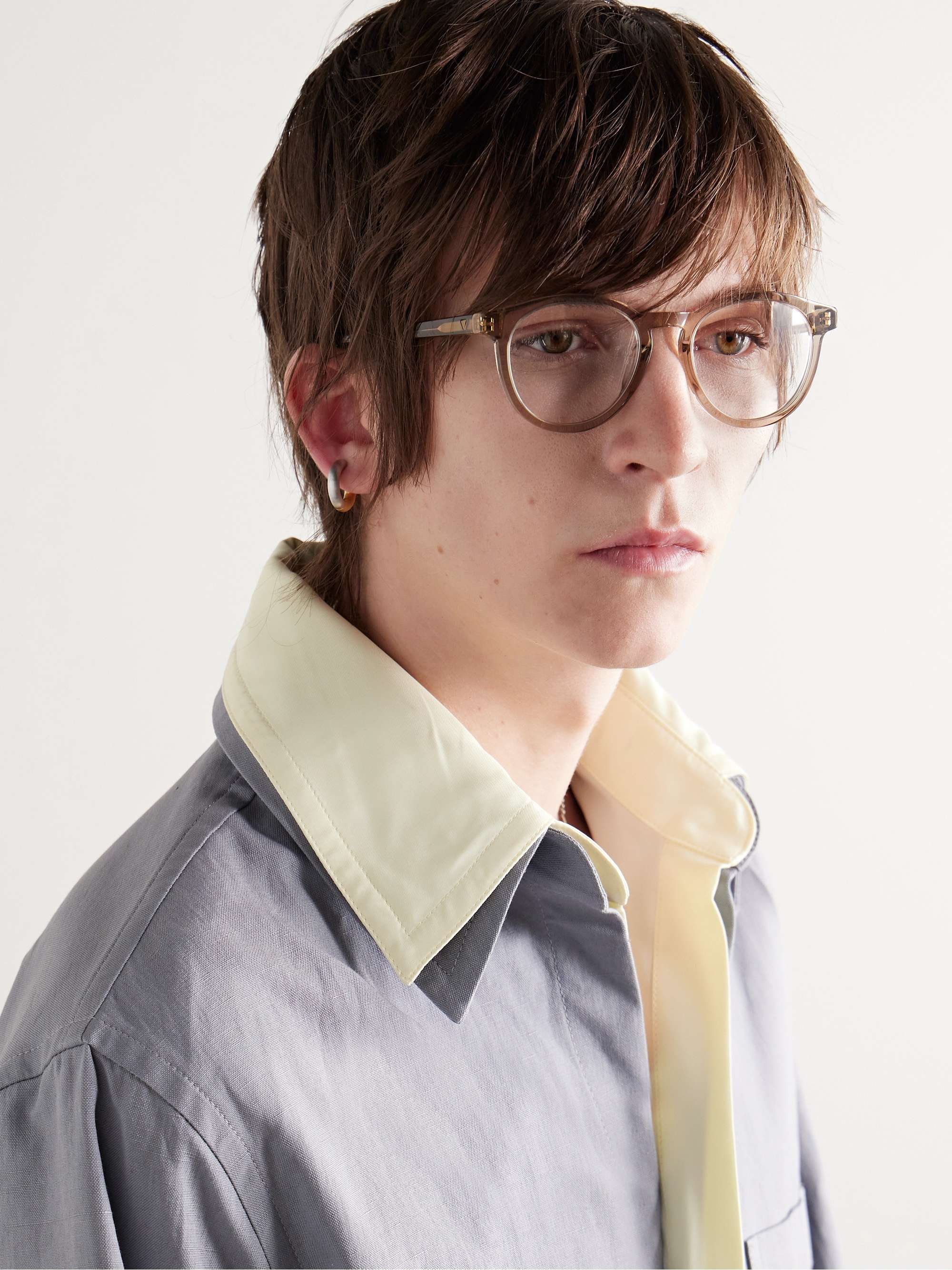 BOTTEGA VENETA EYEWEAR Round-Frame Acetate Optical Glasses