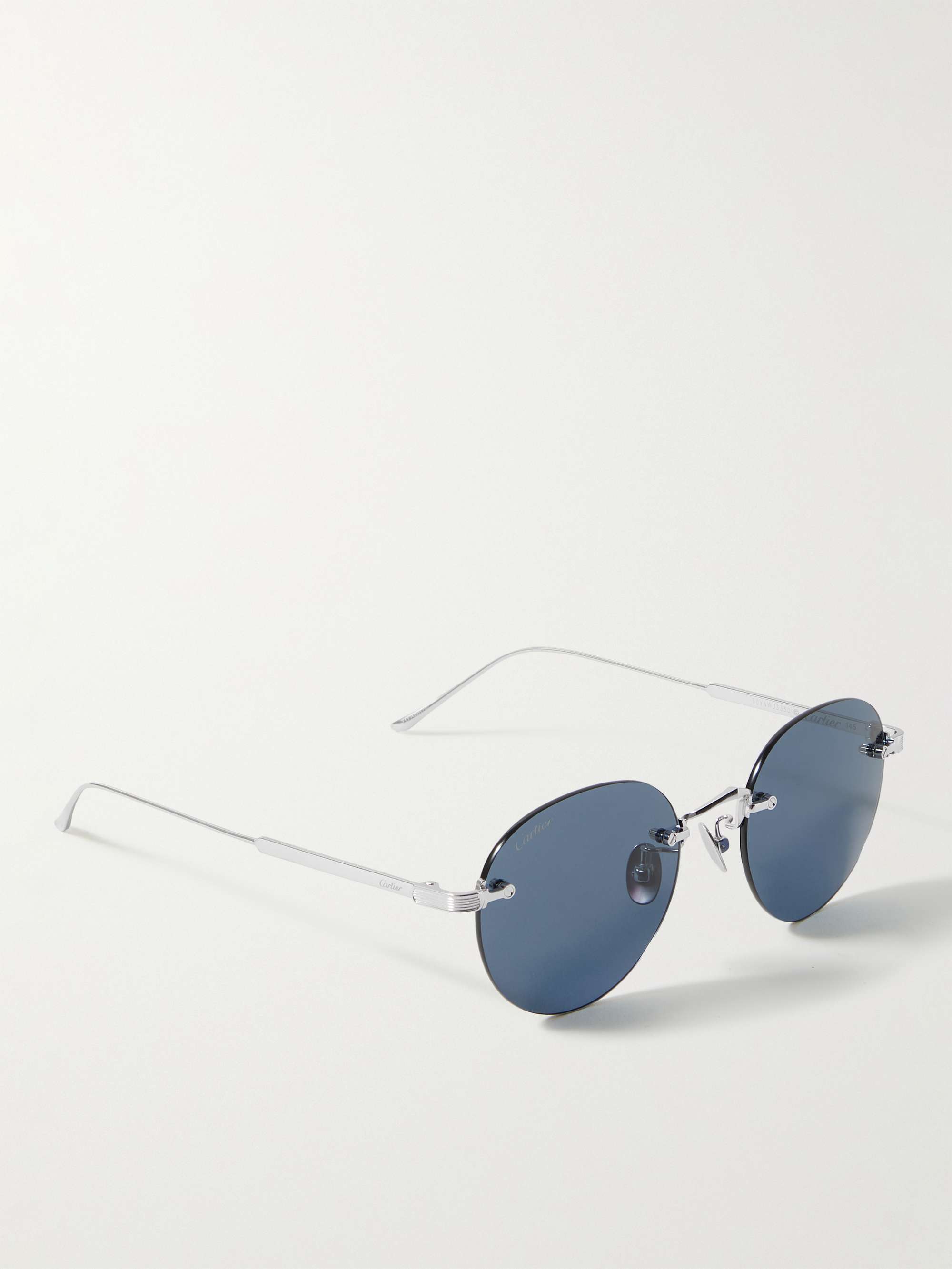 CARTIER EYEWEAR Frameless Silver-Tone Sunglasses