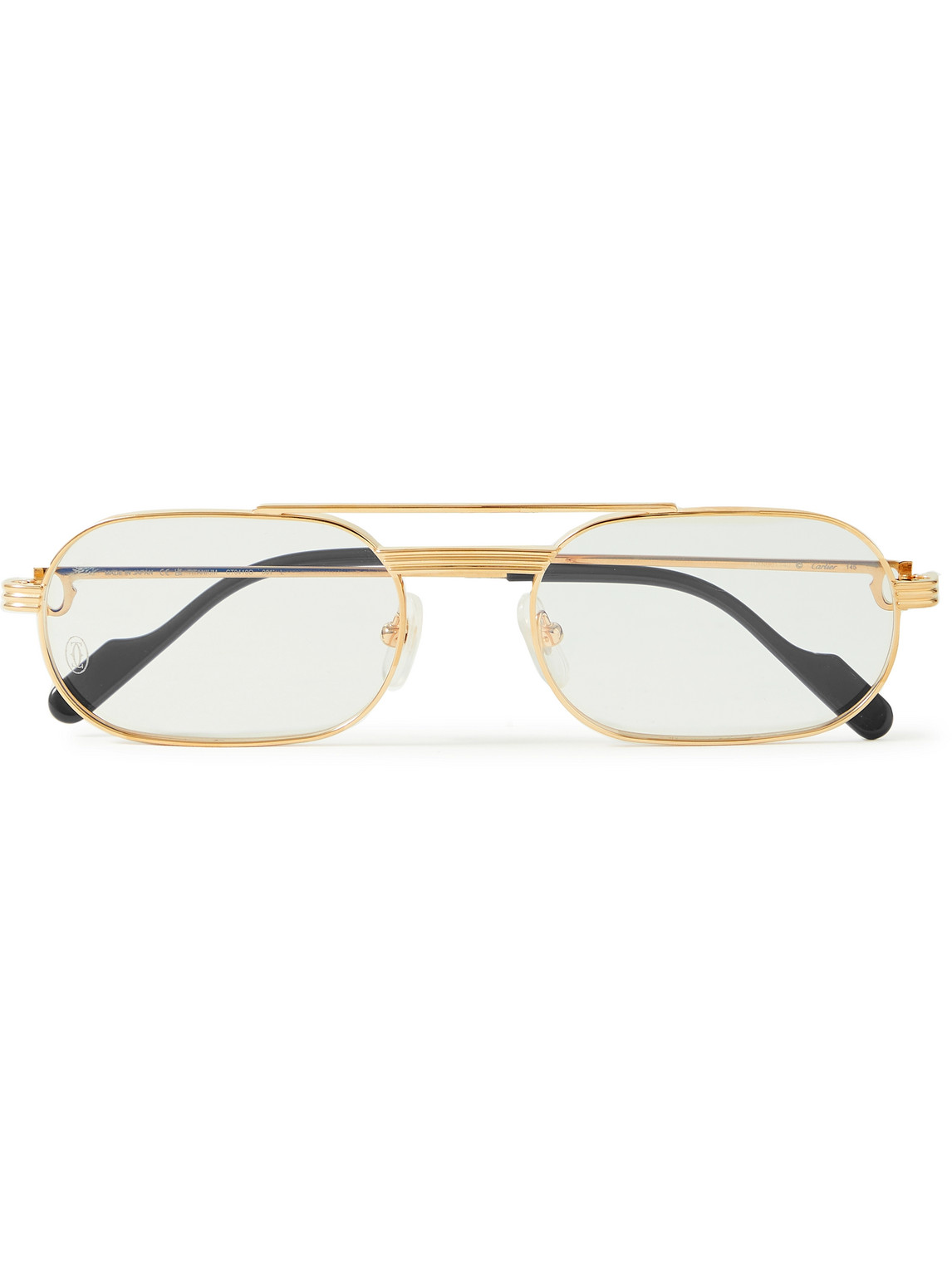 CARTIER AVIATOR-STYLE GOLD-TONE OPTICAL GLASSES