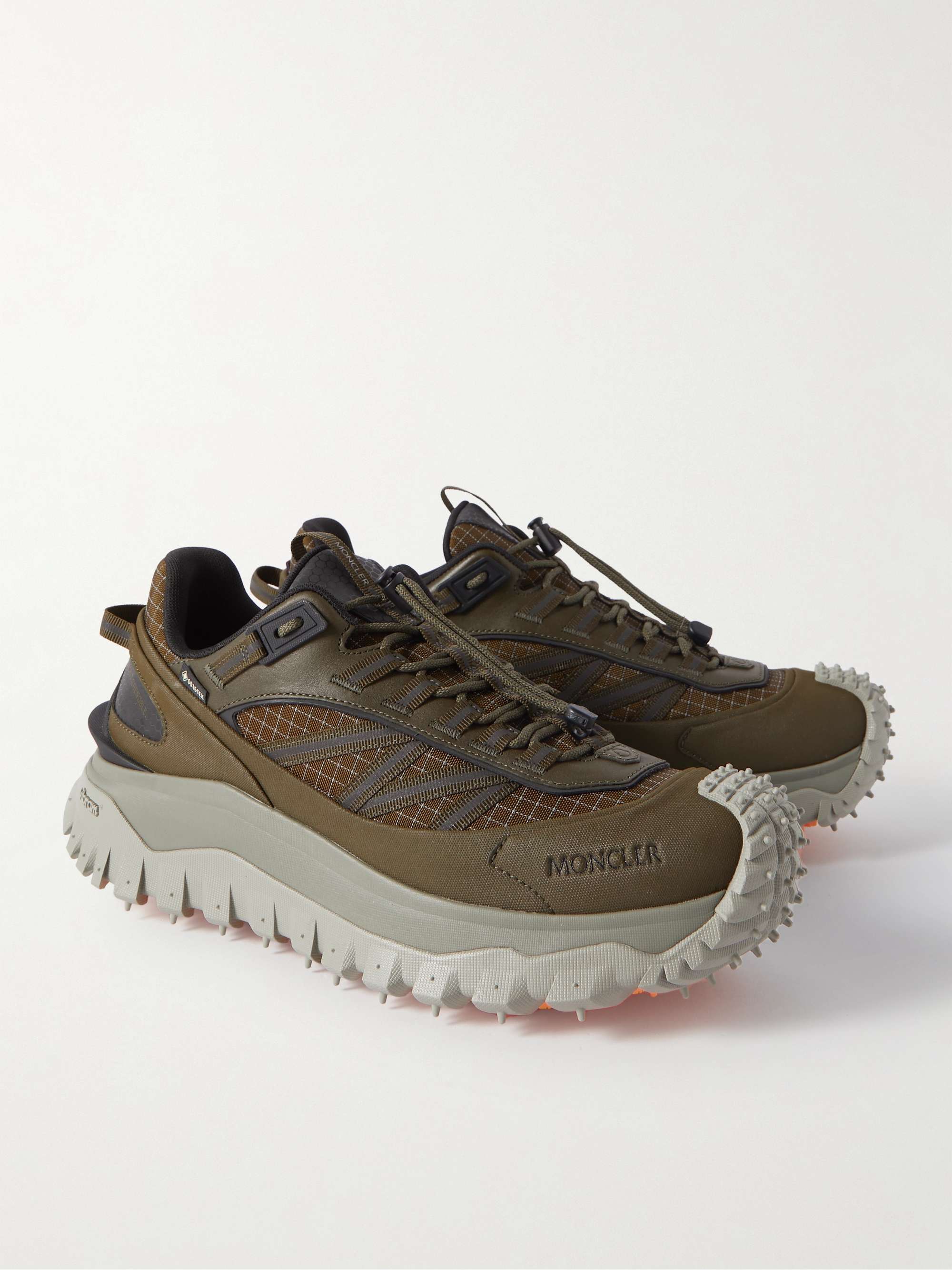 MONCLER Trailgrip GTX Leather-Trimmed Ripstop and Canvas Sneakers for ...