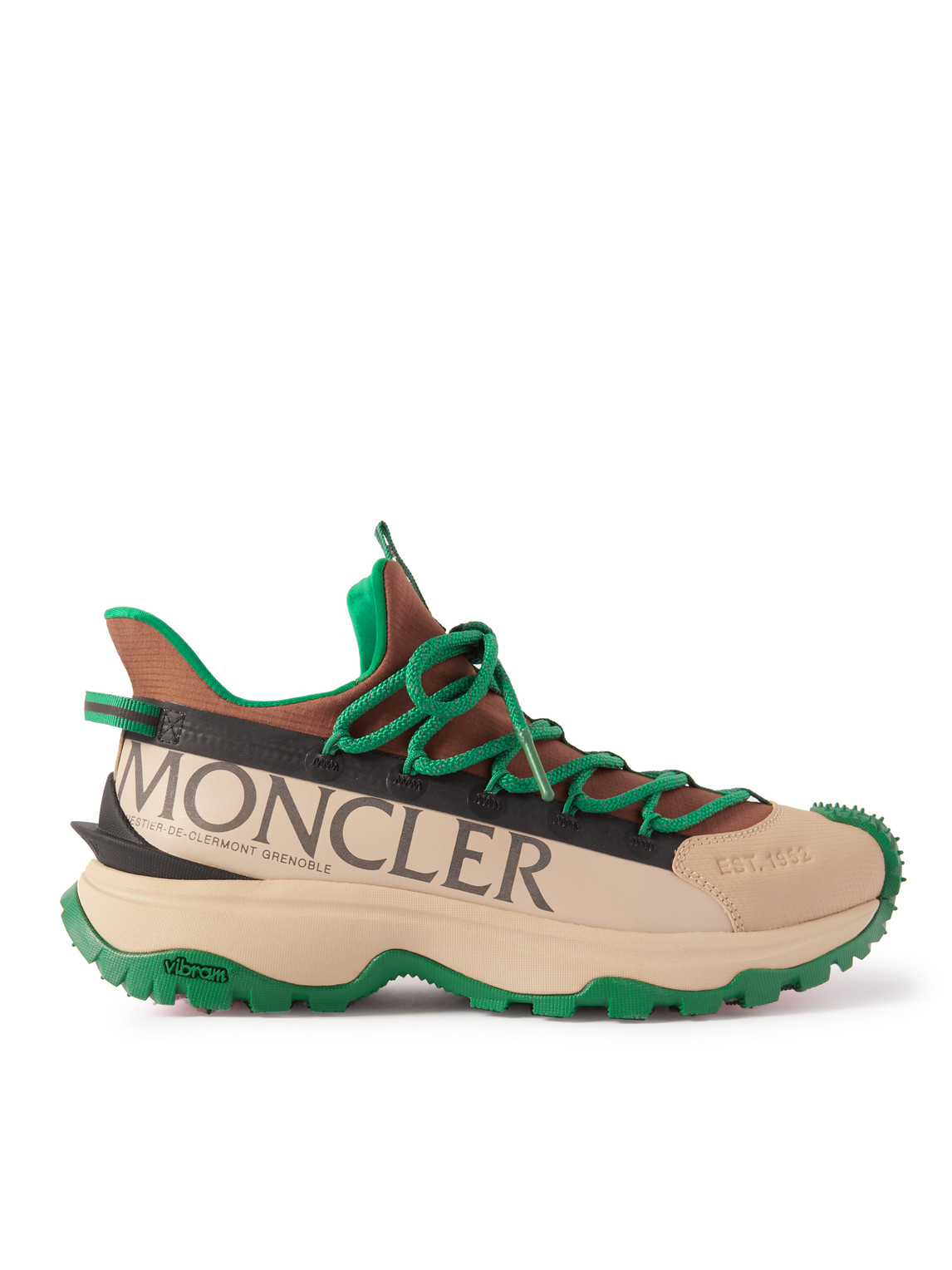 Moncler Trailgrip Lite2 Logo-print Ripstop And Rubber Sneakers In Brown