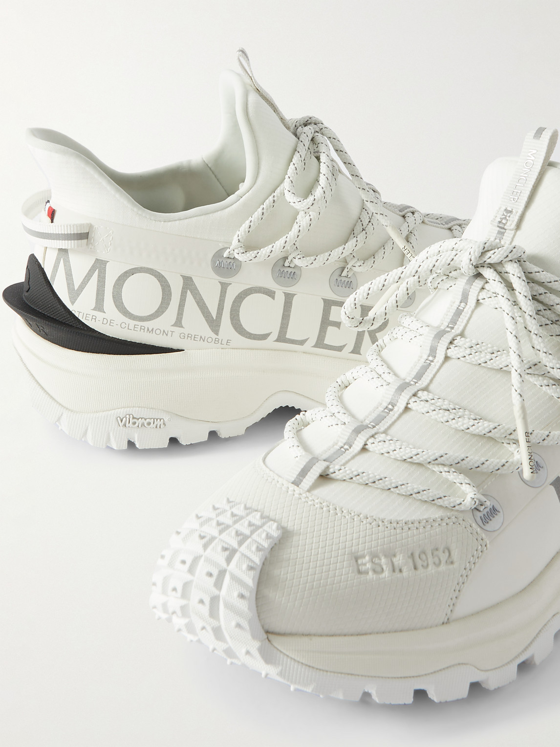 Shop Moncler Trailgrip Lite2 Logo-print Ripstop And Rubber Sneakers In White