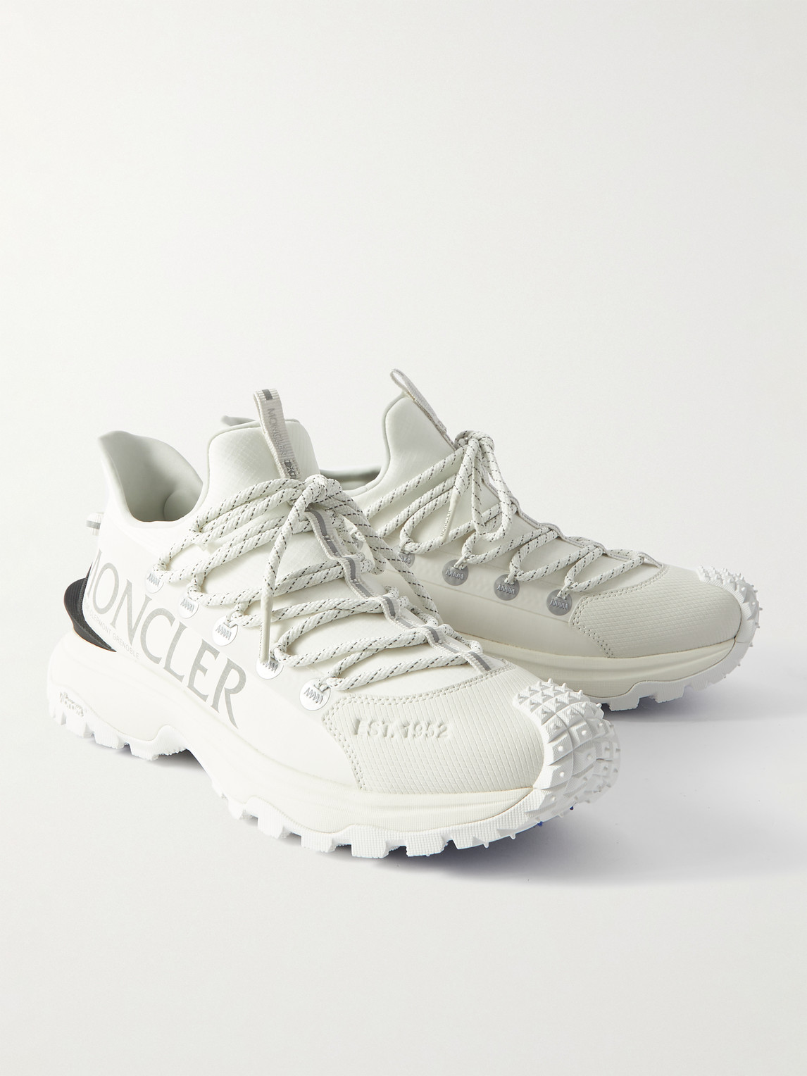Shop Moncler Trailgrip Lite2 Logo-print Ripstop And Rubber Sneakers In White