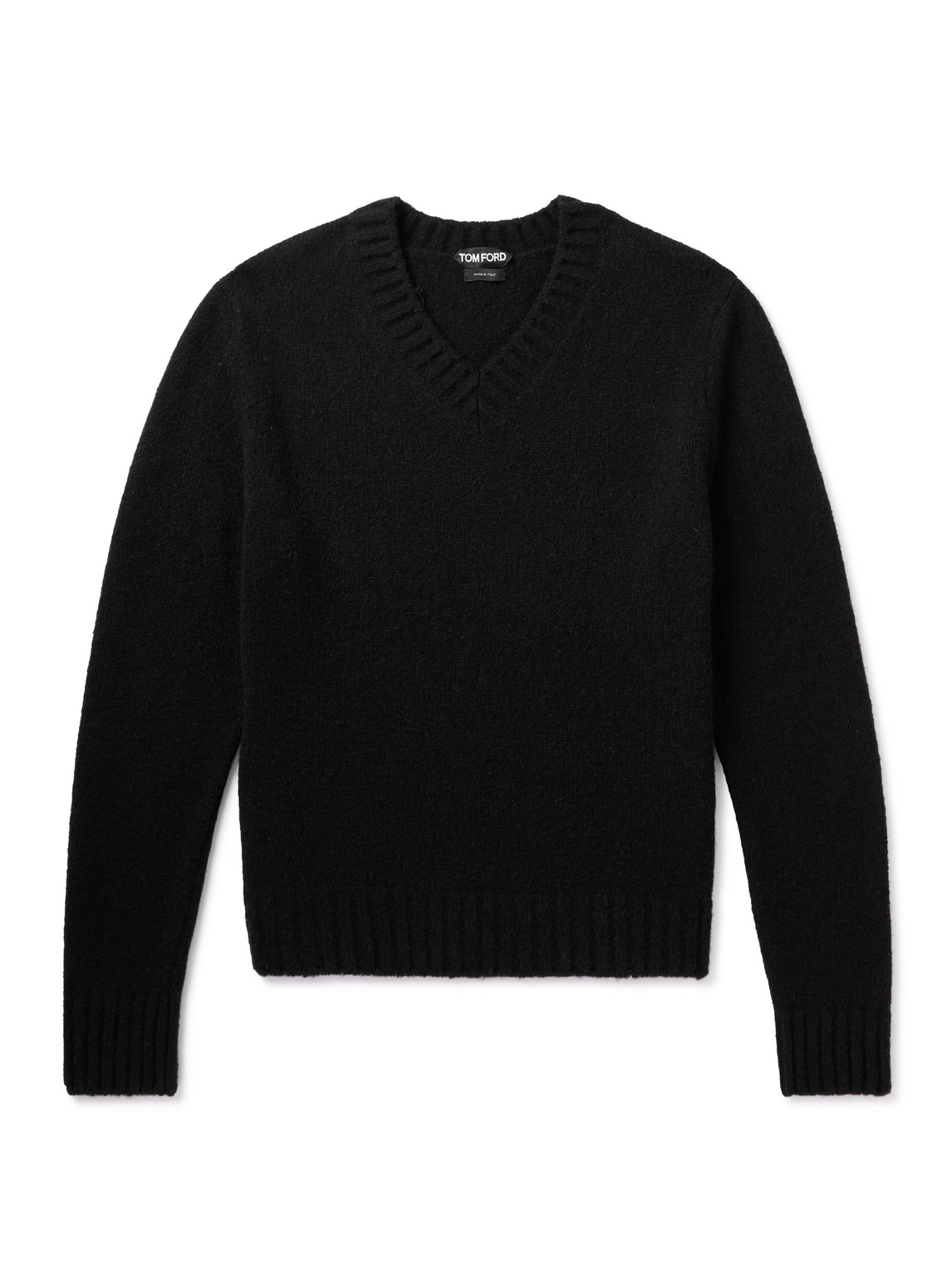 Tom Ford Cashmere-blend Sweater In Black