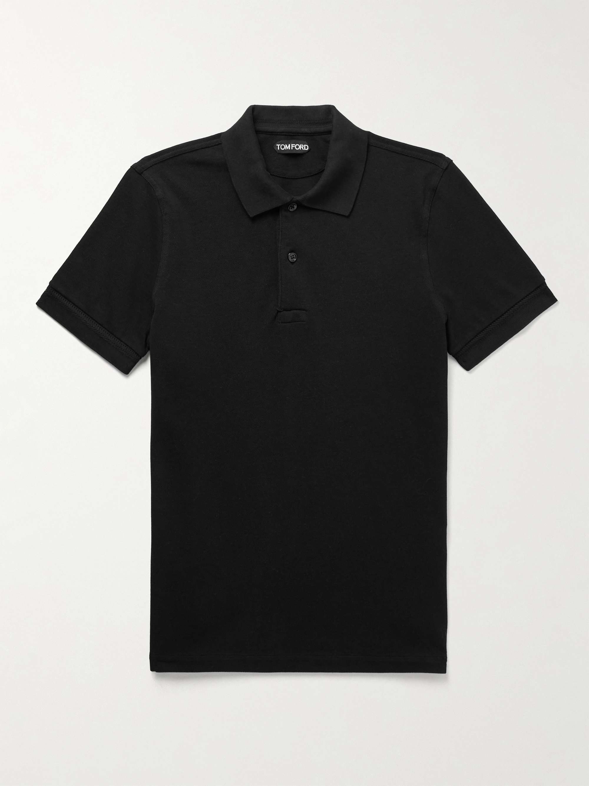 TOM FORD Slim-Fit Garment-Dyed Cotton-Piqué Polo Shirt for Men | MR PORTER