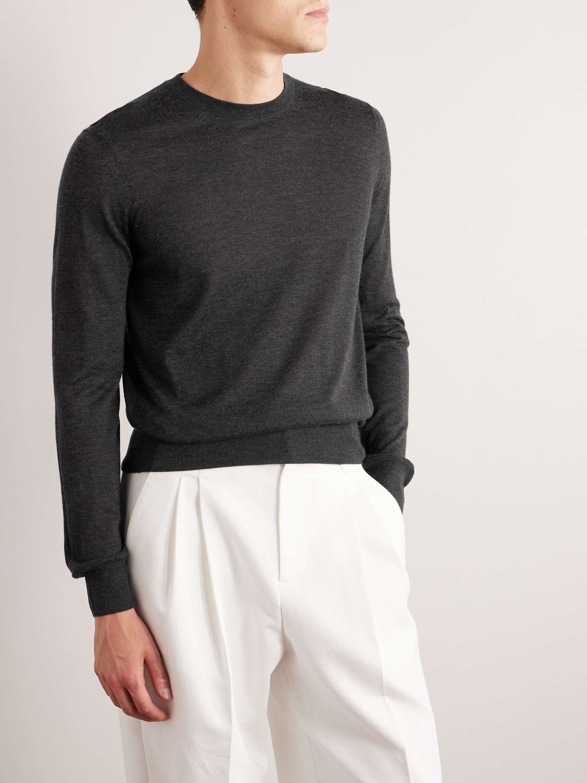 TOM FORD Slim-Fit Cashmere and SIlk-Blend Sweater for Men | MR PORTER