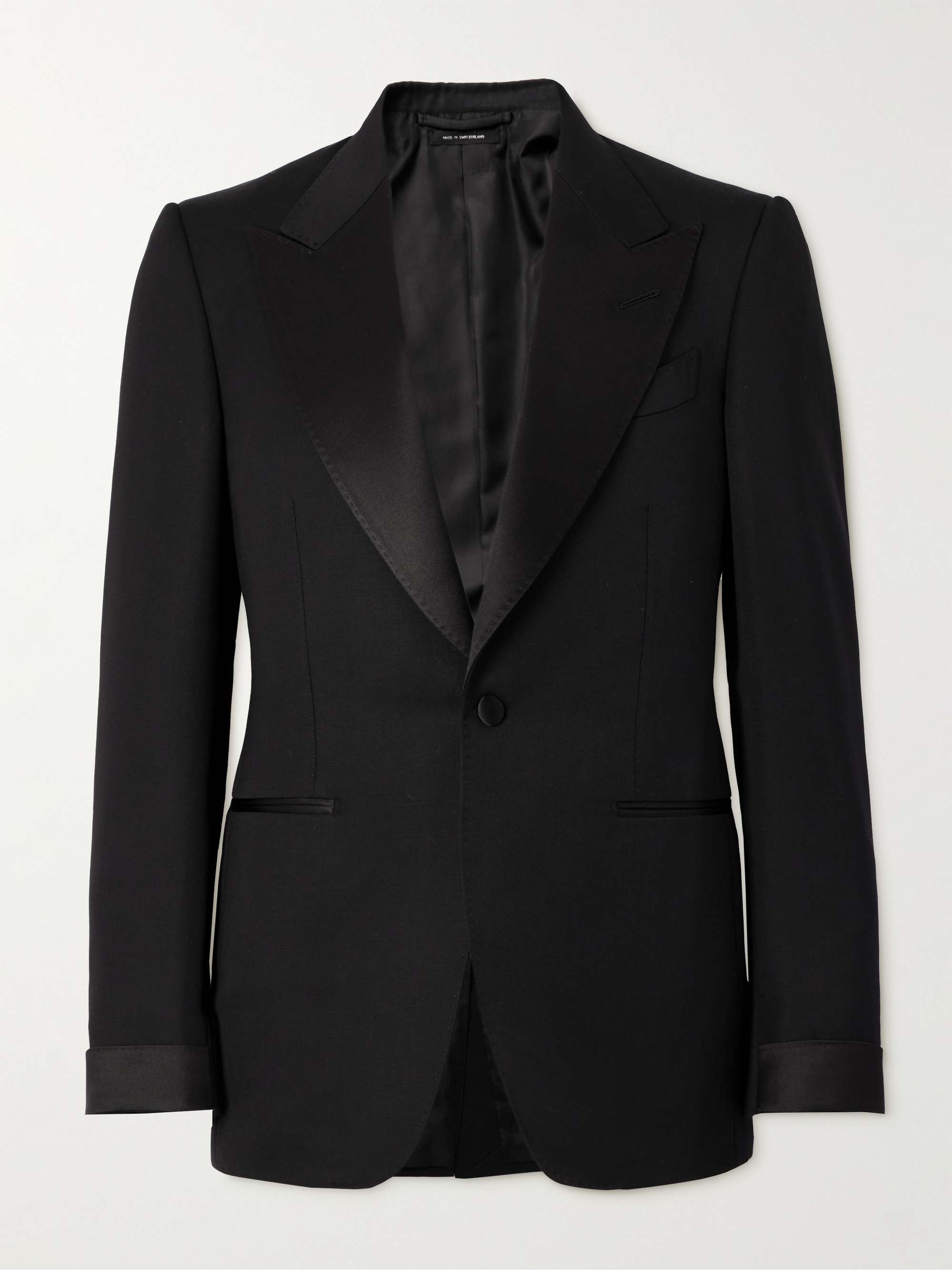 TOM FORD Shelton Grain de Poudre Wool and Mohair-Blend Tuxedo Jacket ...