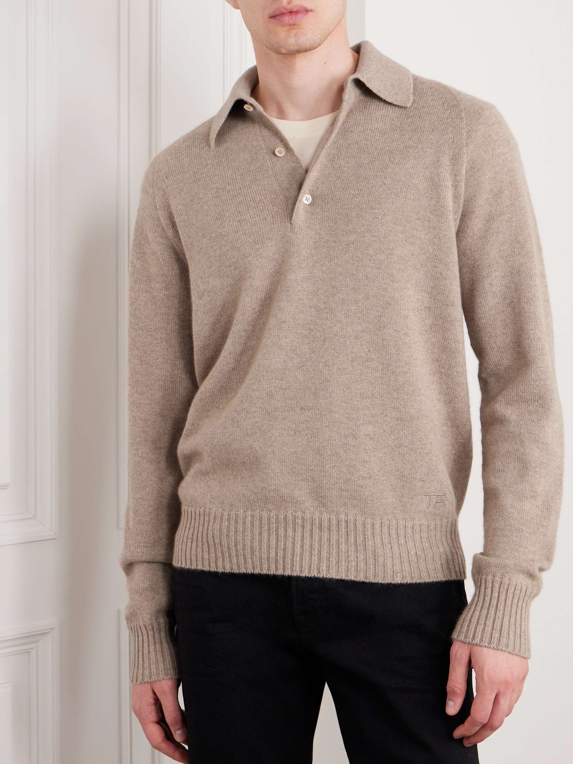 TOM FORD Stretch-Cashmere Polo Shirt for Men | MR PORTER