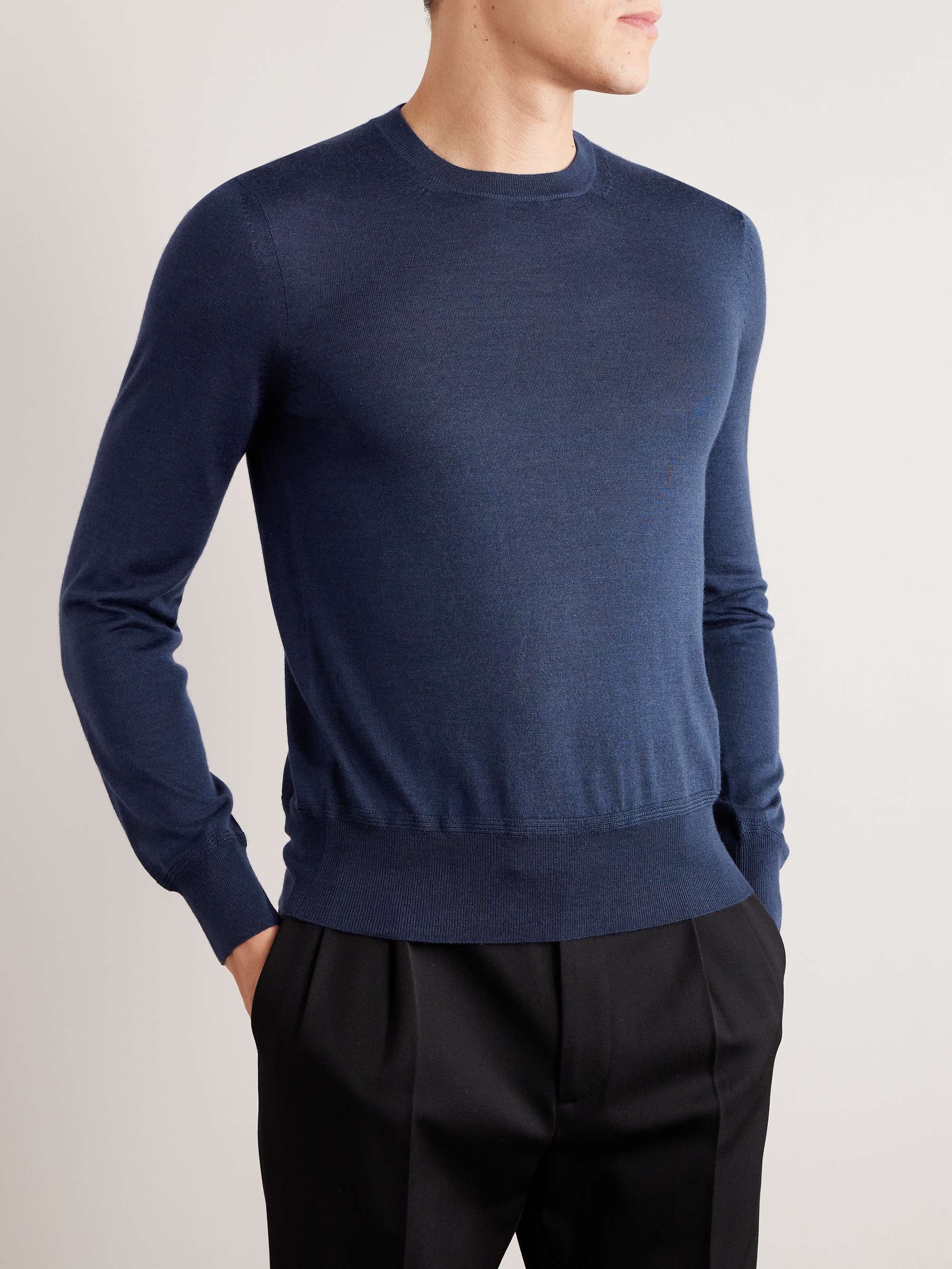TOM FORD Slim-Fit Cashmere and Silk-Blend Sweater for Men | MR PORTER